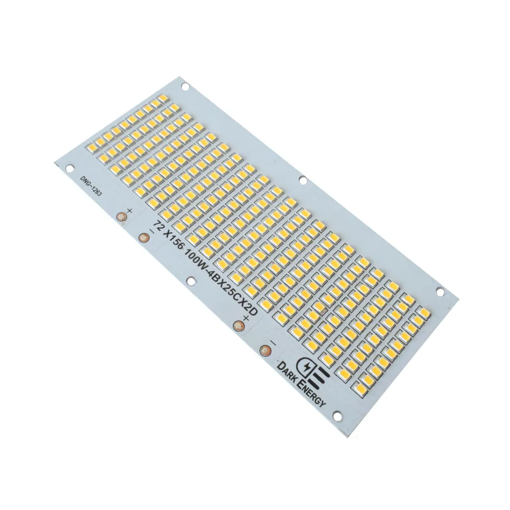 100W Warm White 156mm x 72mm Metal Core LED PCB