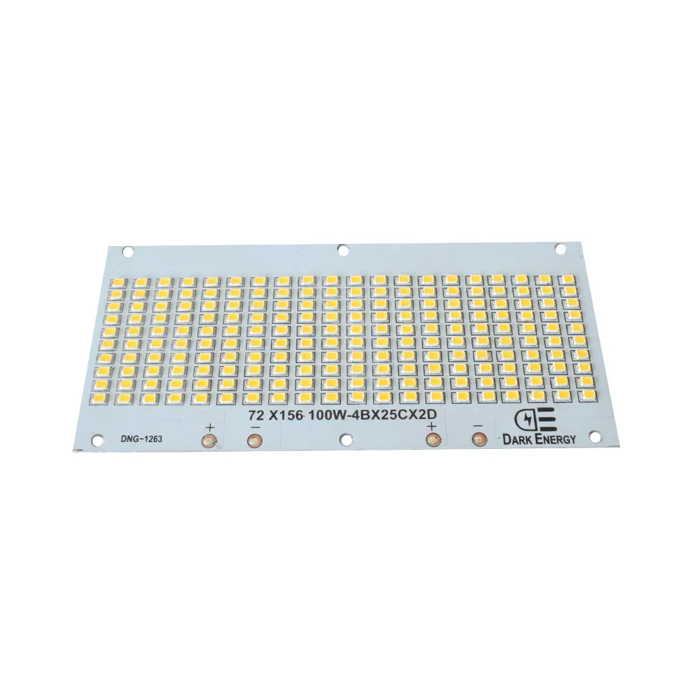 100W Warm White 156mm x 72mm Metal Core LED PCB