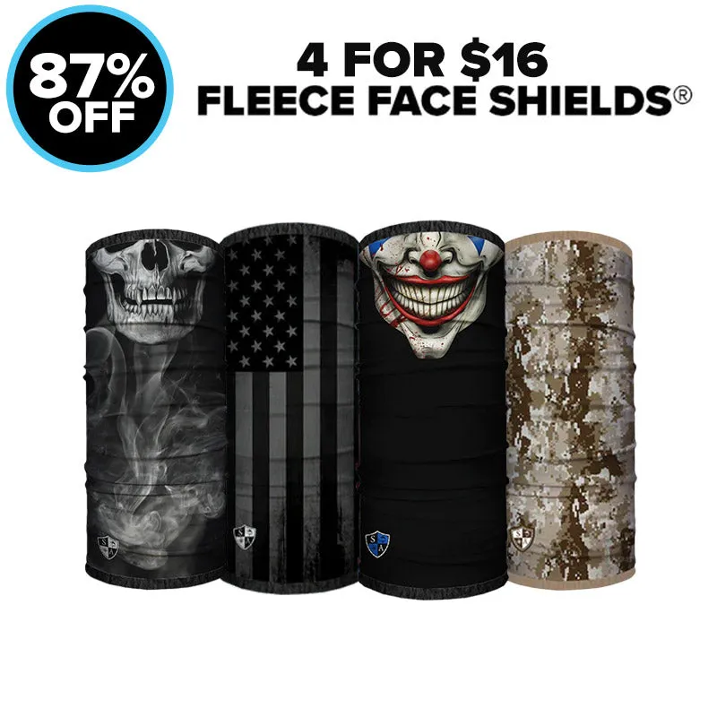 4 For $16 Fleece Face Shields