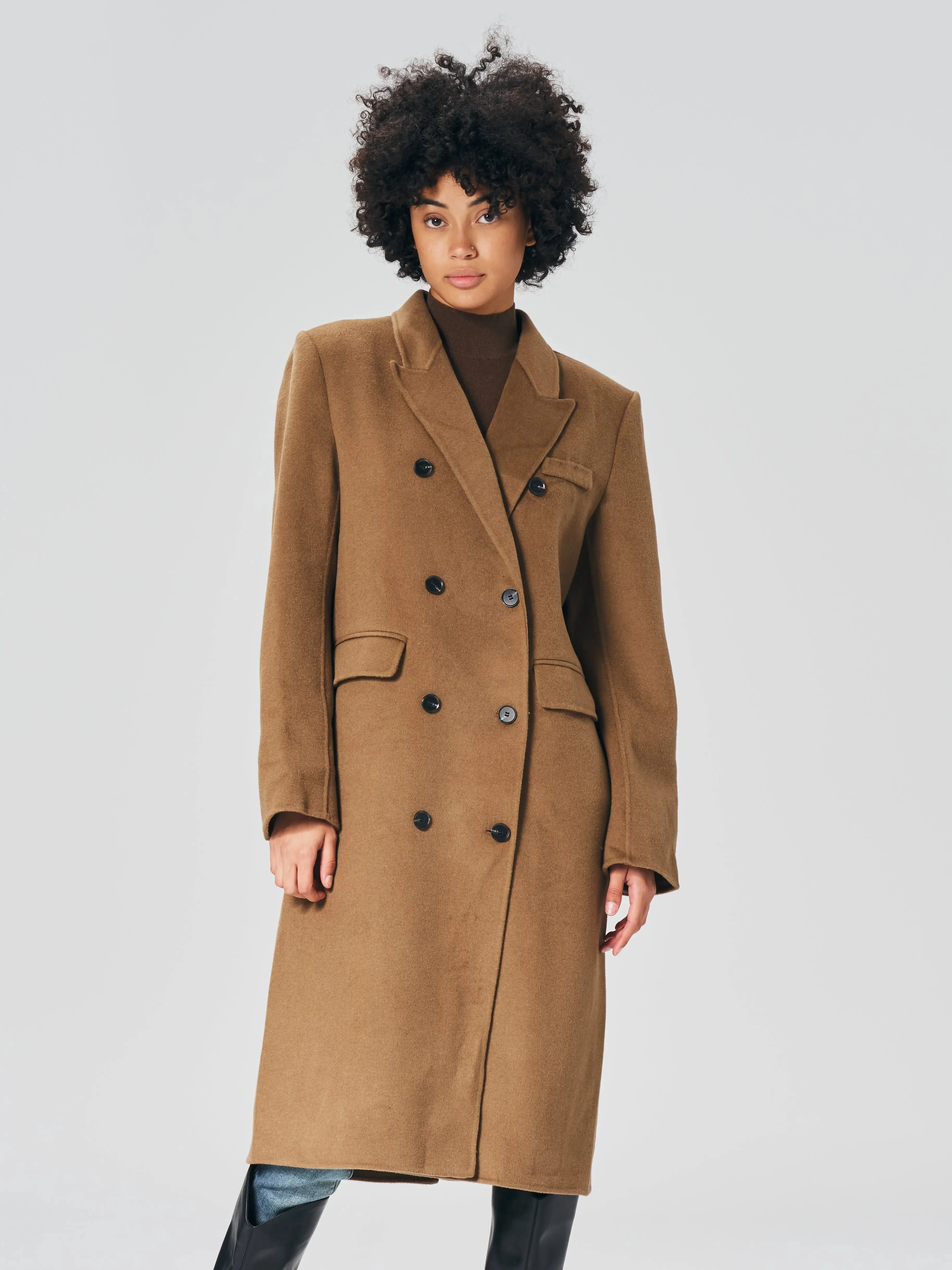 87208 Long 100% Wool Coat