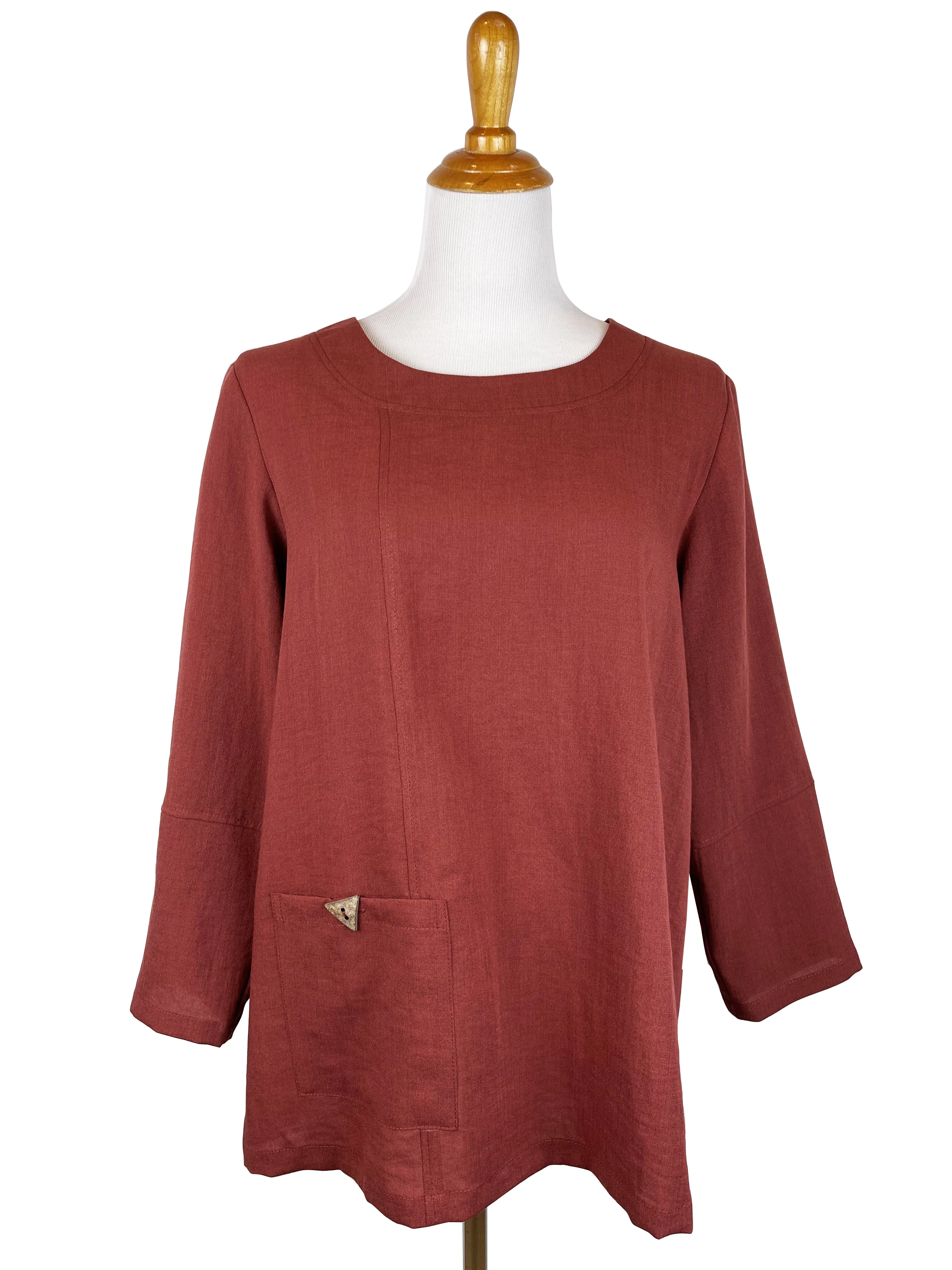 AA370 - Alyssa Linen Pullover Top