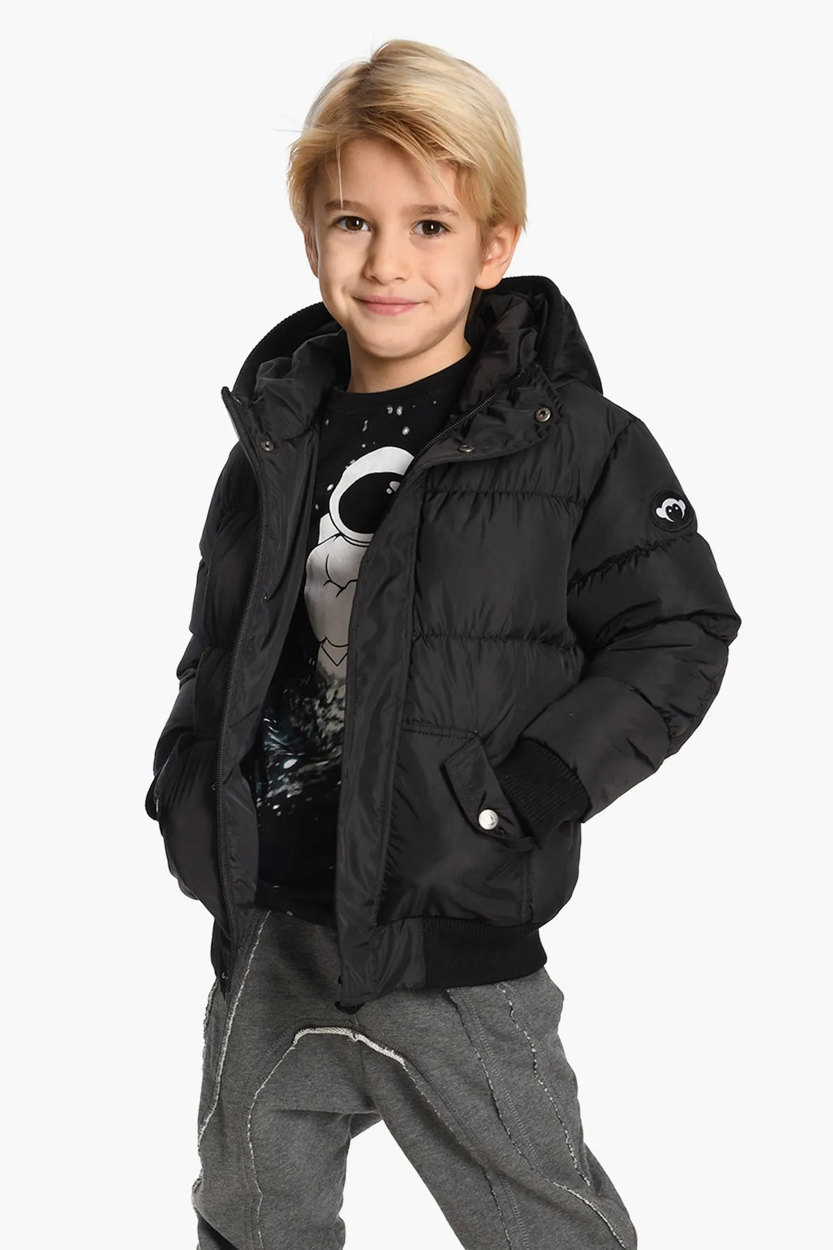 Appaman Black Puffy Baby Boys Coat