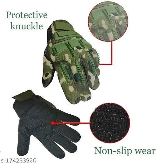 Army Print Motorbike Unisex Protective Warm Gloves Driving