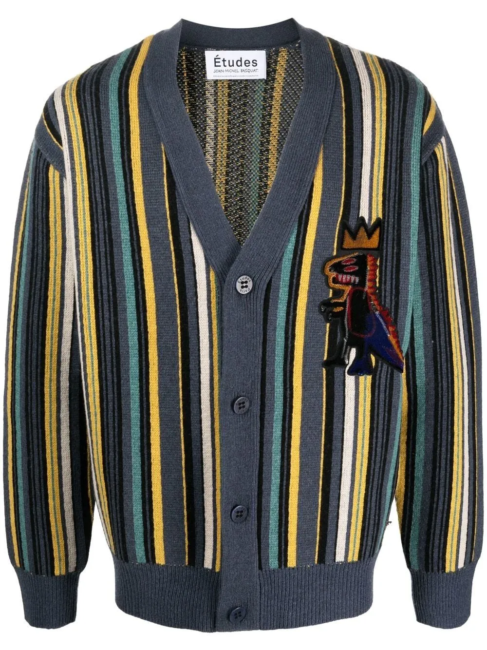 Basquiat Stripe Wool Cardigan