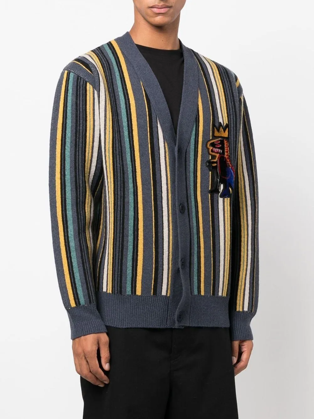 Basquiat Stripe Wool Cardigan