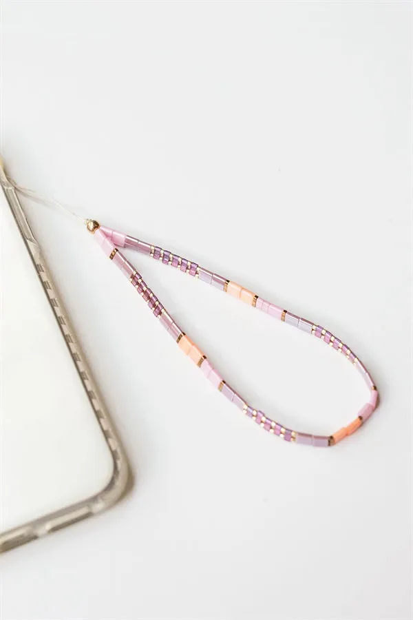 Beaded Phone Charm - Warm