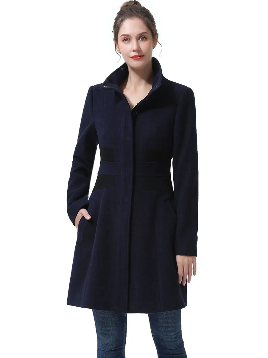 BGSD Women Ari Fit & Flare Wool Coat