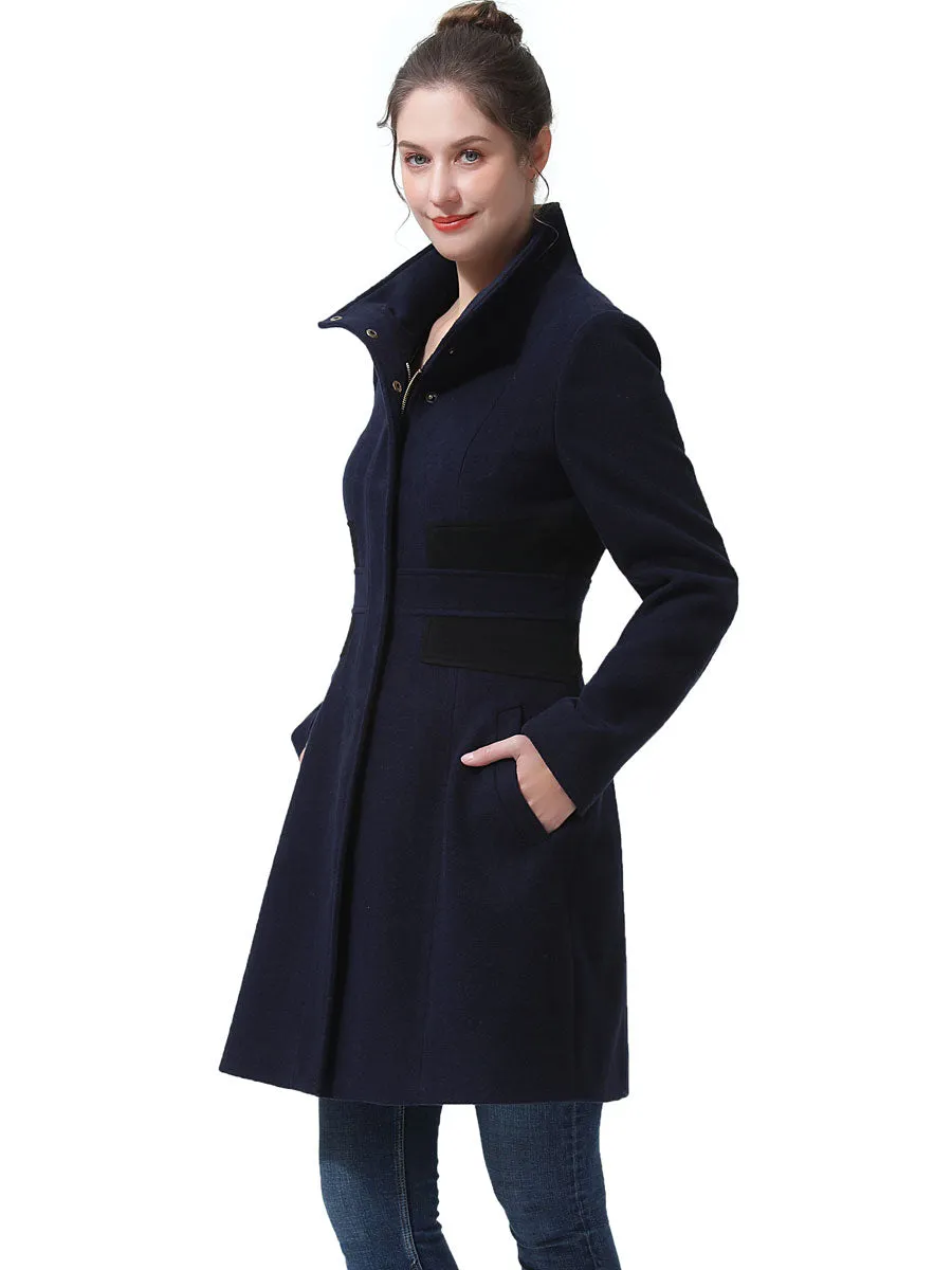 BGSD Women Ari Fit & Flare Wool Coat