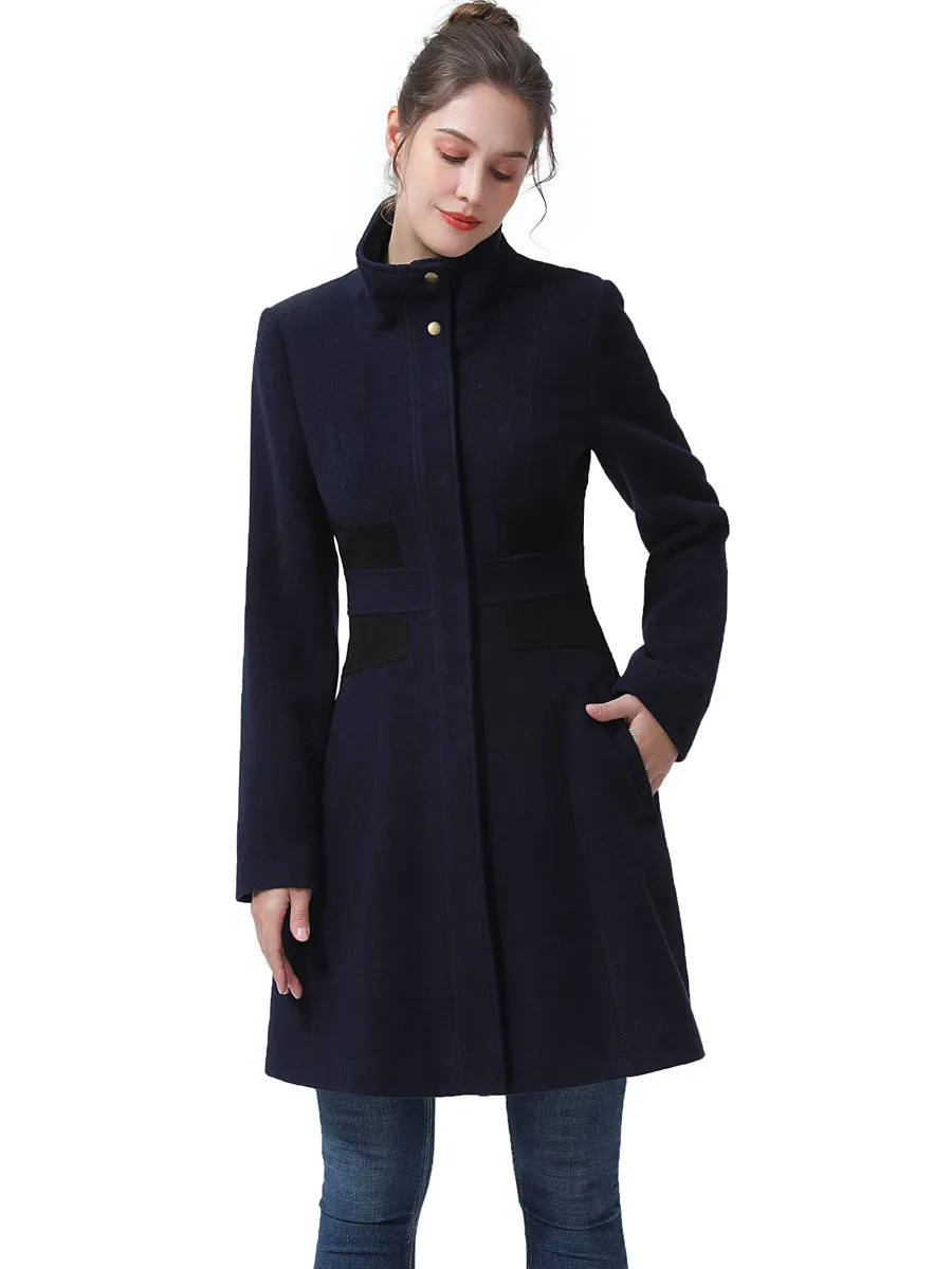 BGSD Women Ari Fit & Flare Wool Coat