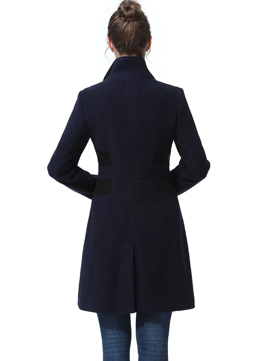 BGSD Women Ari Fit & Flare Wool Coat