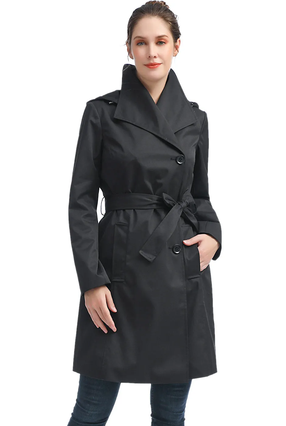 BGSD Women Jessie Waterproof Hooded Trench Coat