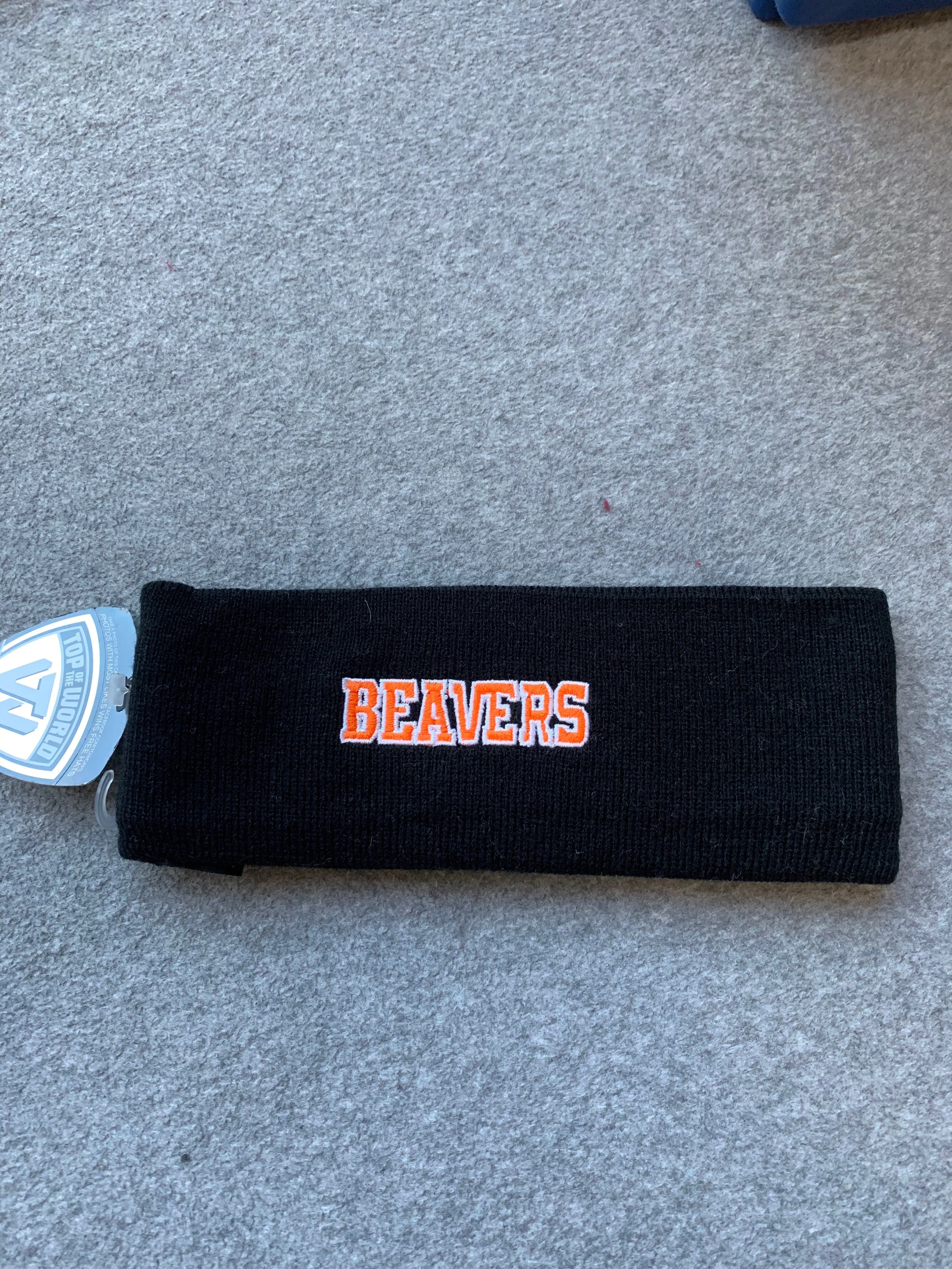 Black Oregon Beavers Winter Headband