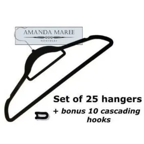 Black Velvet Non Slip Clothes/ Coat Hangers