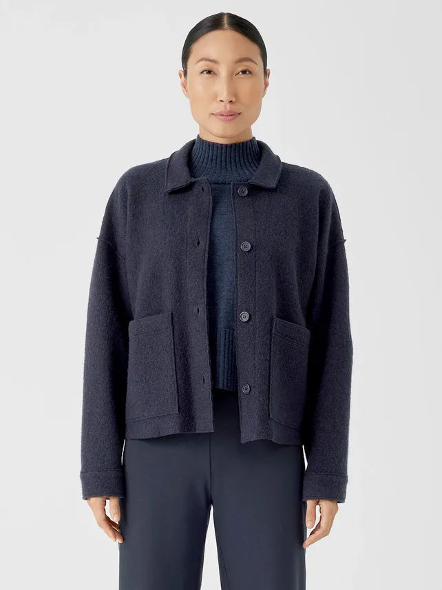 BOILED WOOL CLASSIC COLLAR JACKET