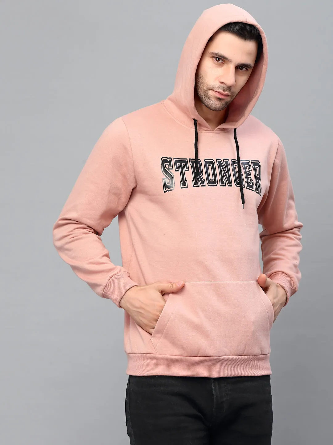 Bold Printed Hood Fleece Sweatshirt