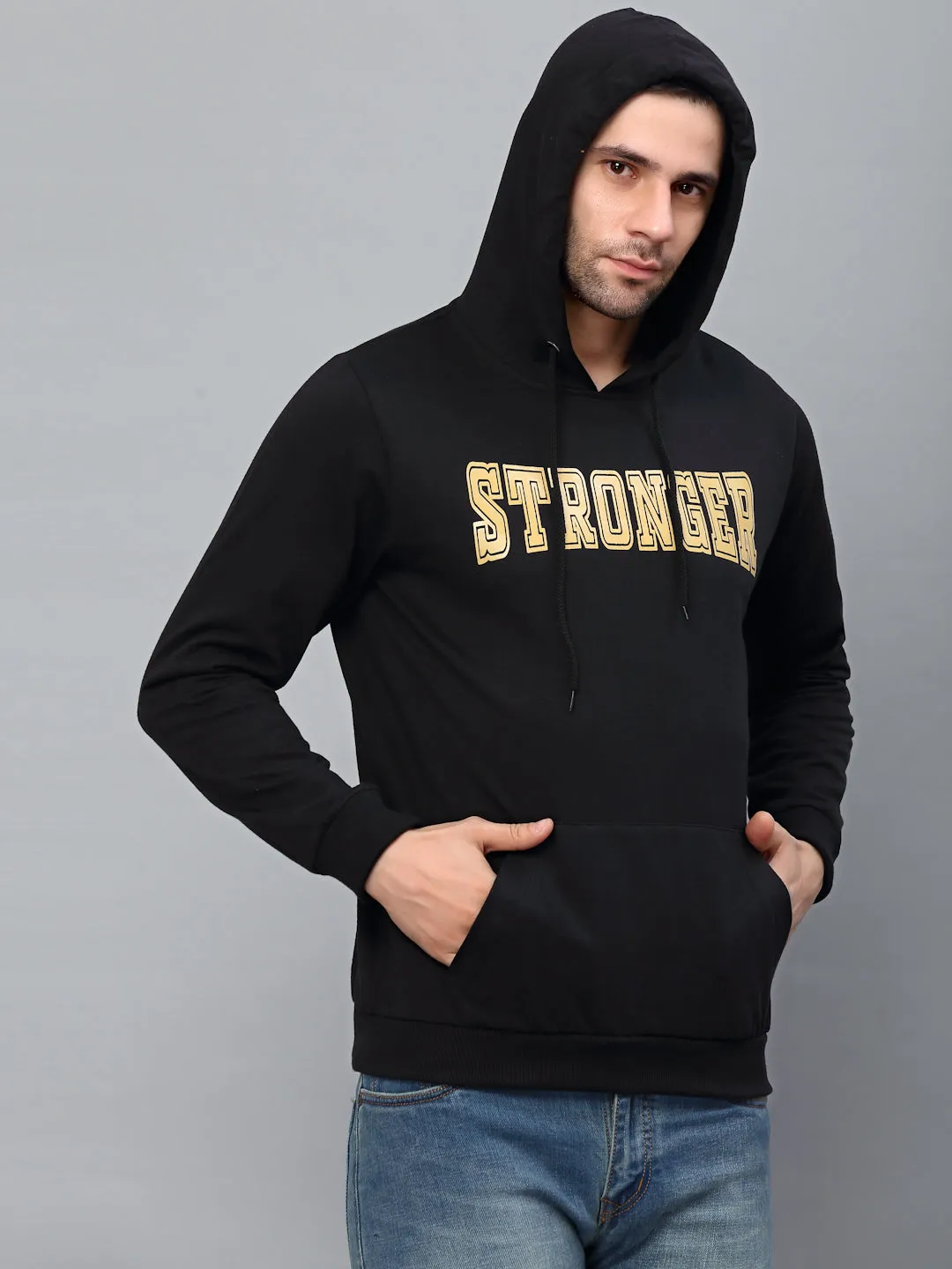 Bold Printed Hood Fleece Sweatshirt