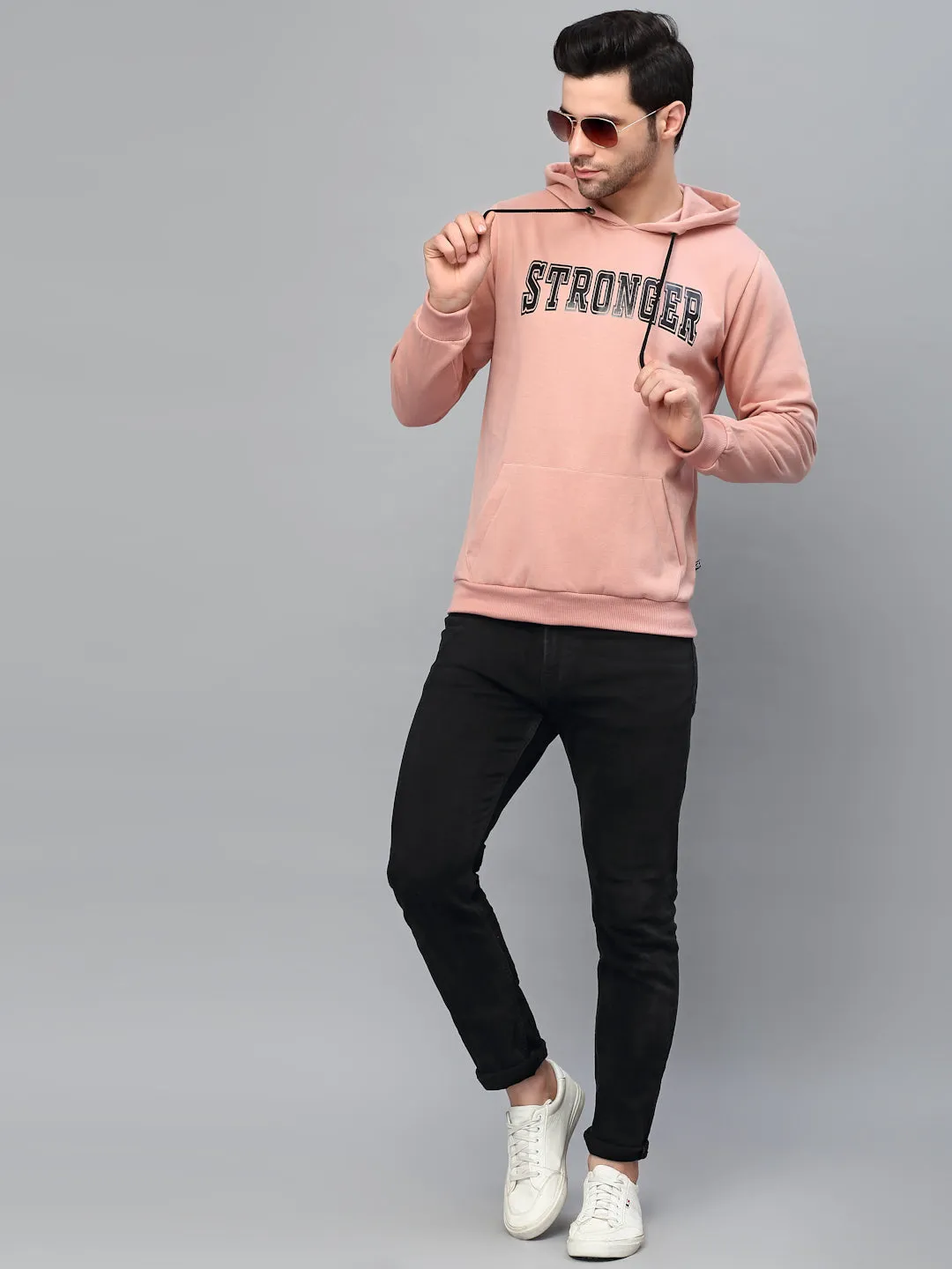 Bold Printed Hood Fleece Sweatshirt