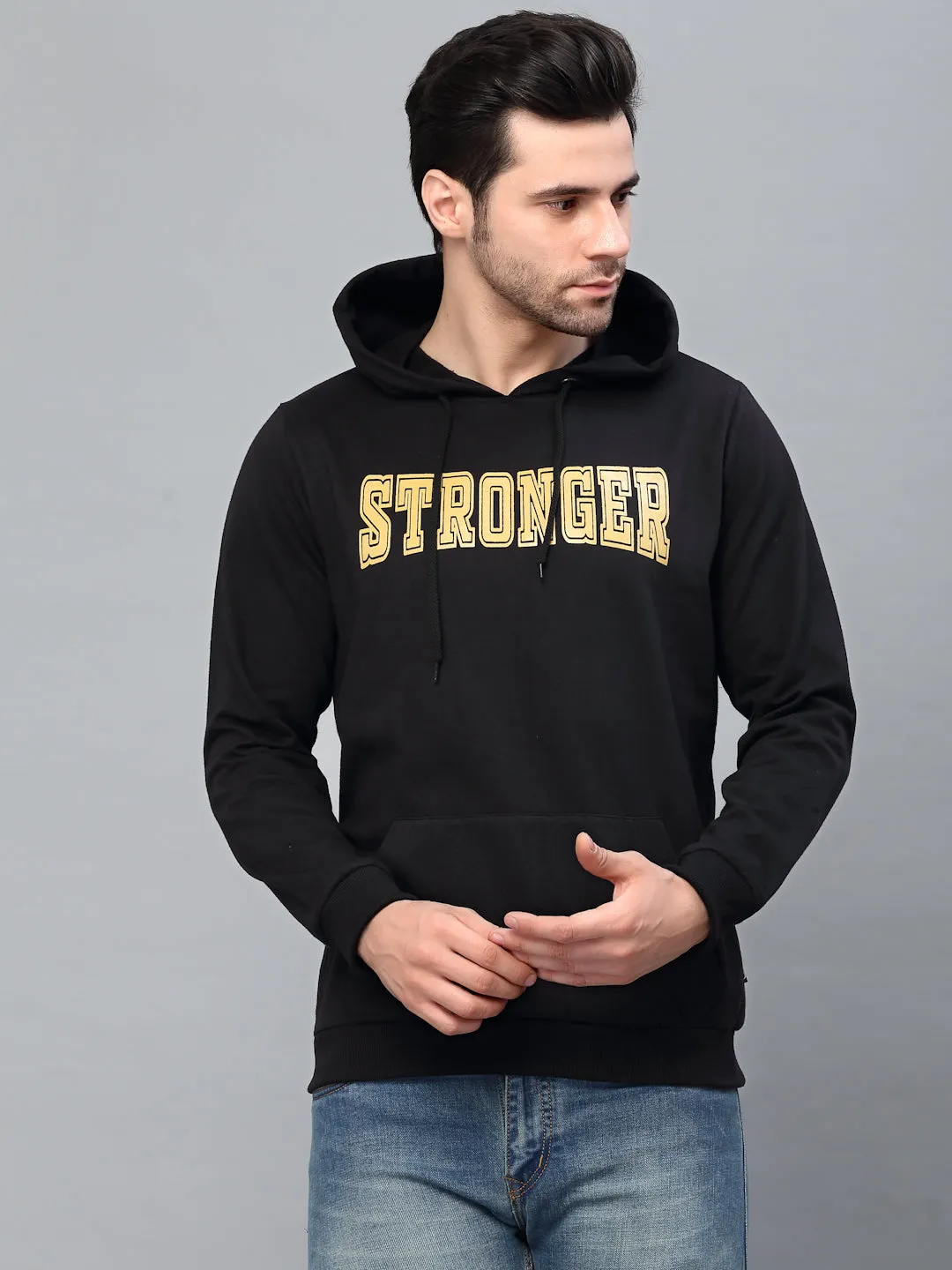 Bold Printed Hood Fleece Sweatshirt