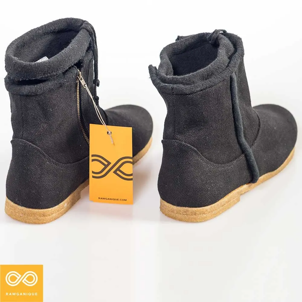 BOSTONEER Unisex Warm Urban Hemp Boots (With Organic Booties) (Women's & Men's Sizes)