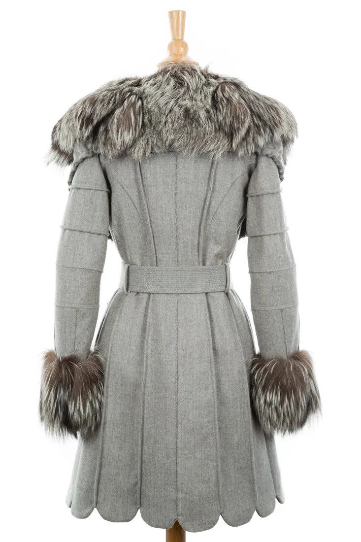 Capotto Wool Coat With Fur Trim