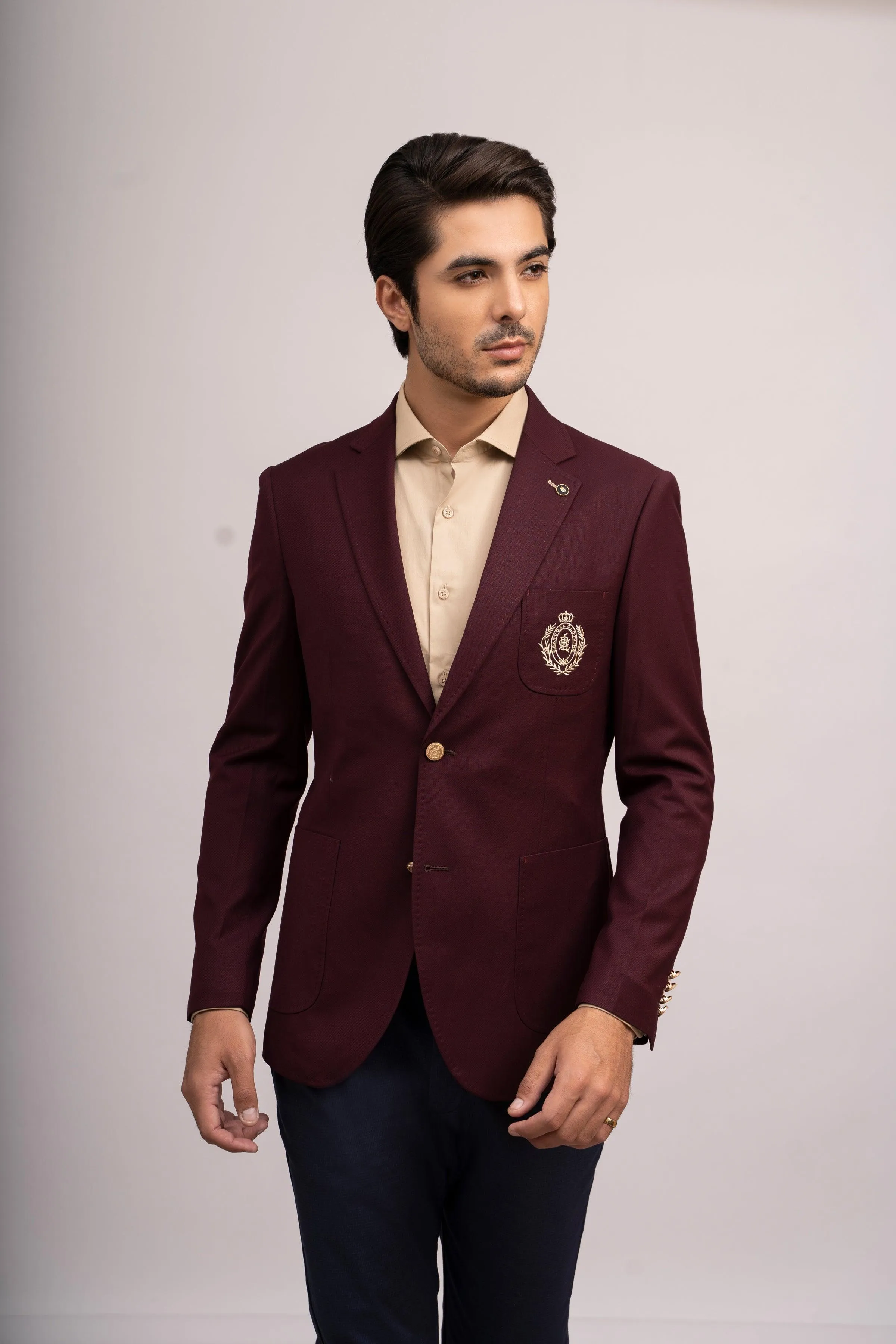 CASUAL COAT SLIM FIT MAROON