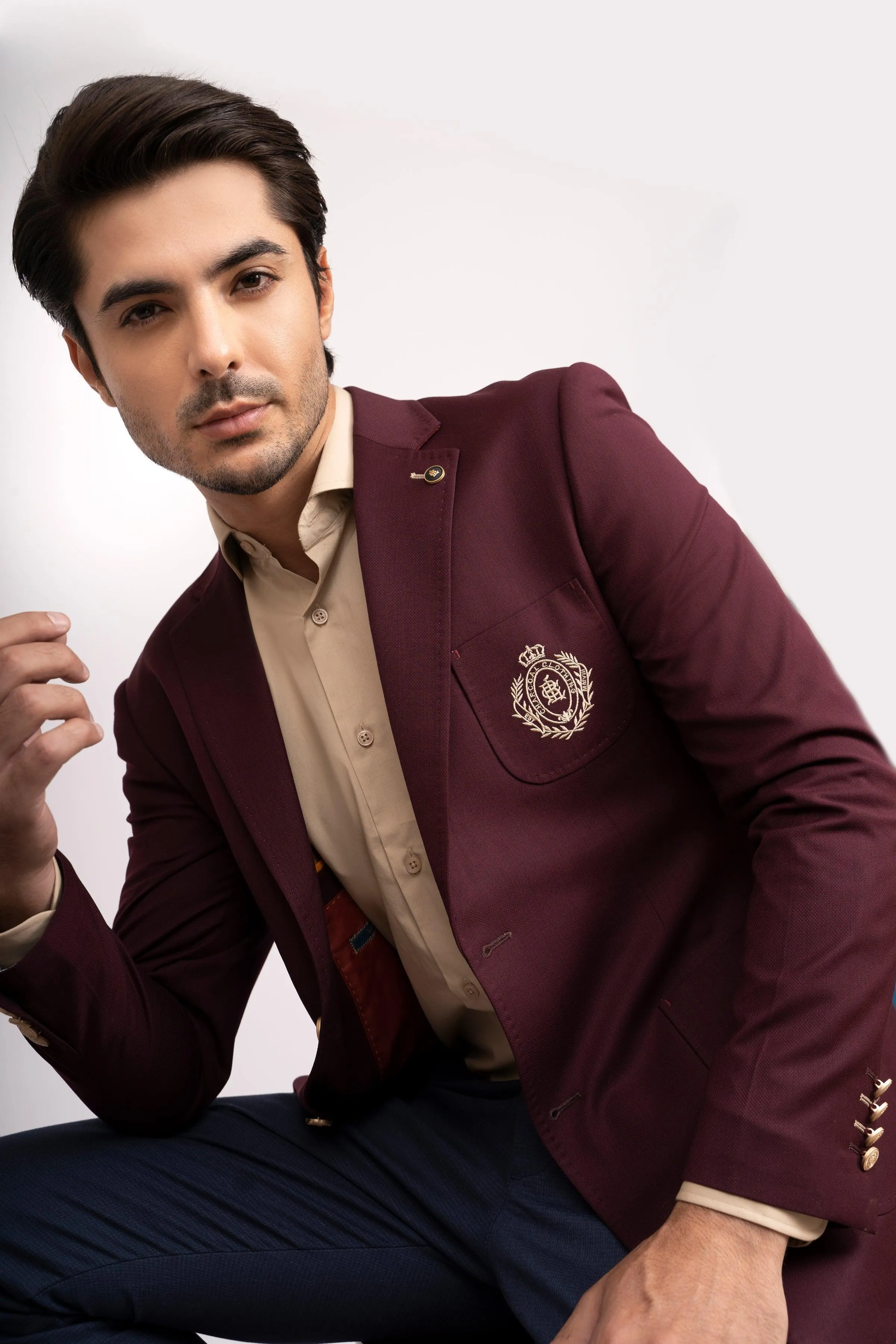 CASUAL COAT SLIM FIT MAROON