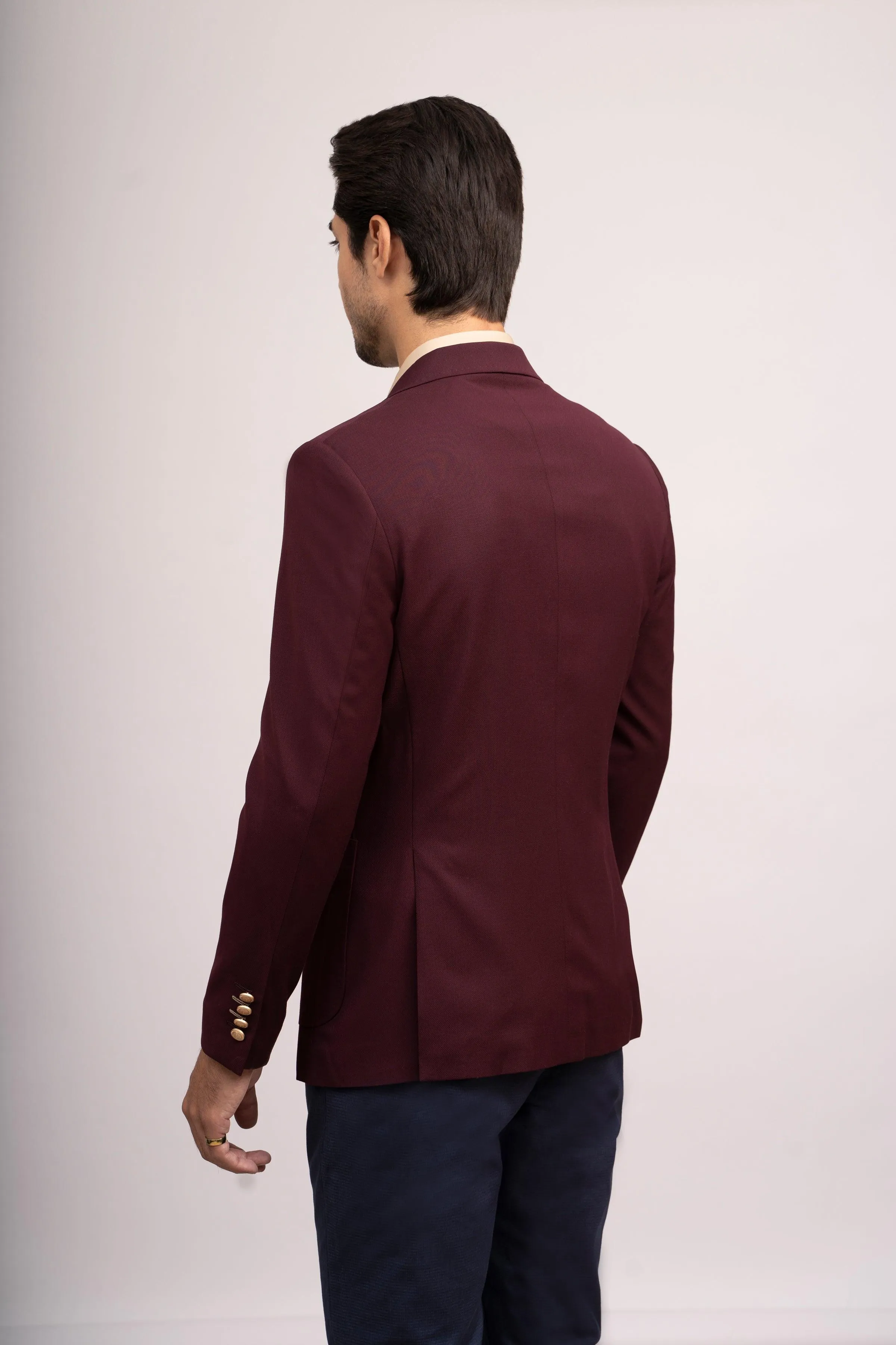 CASUAL COAT SLIM FIT MAROON