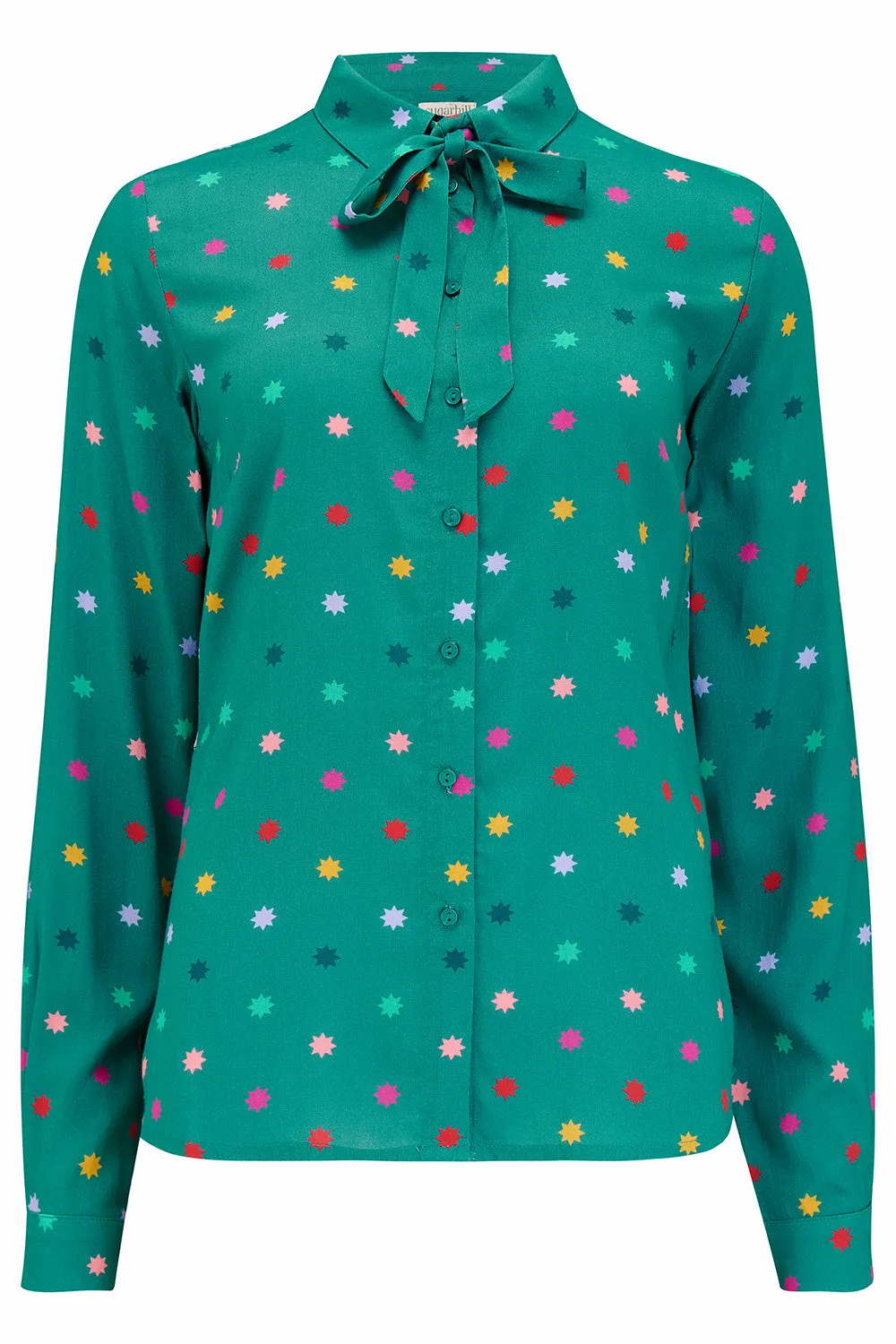 Catrina Shirt - Green, Winter Starburst