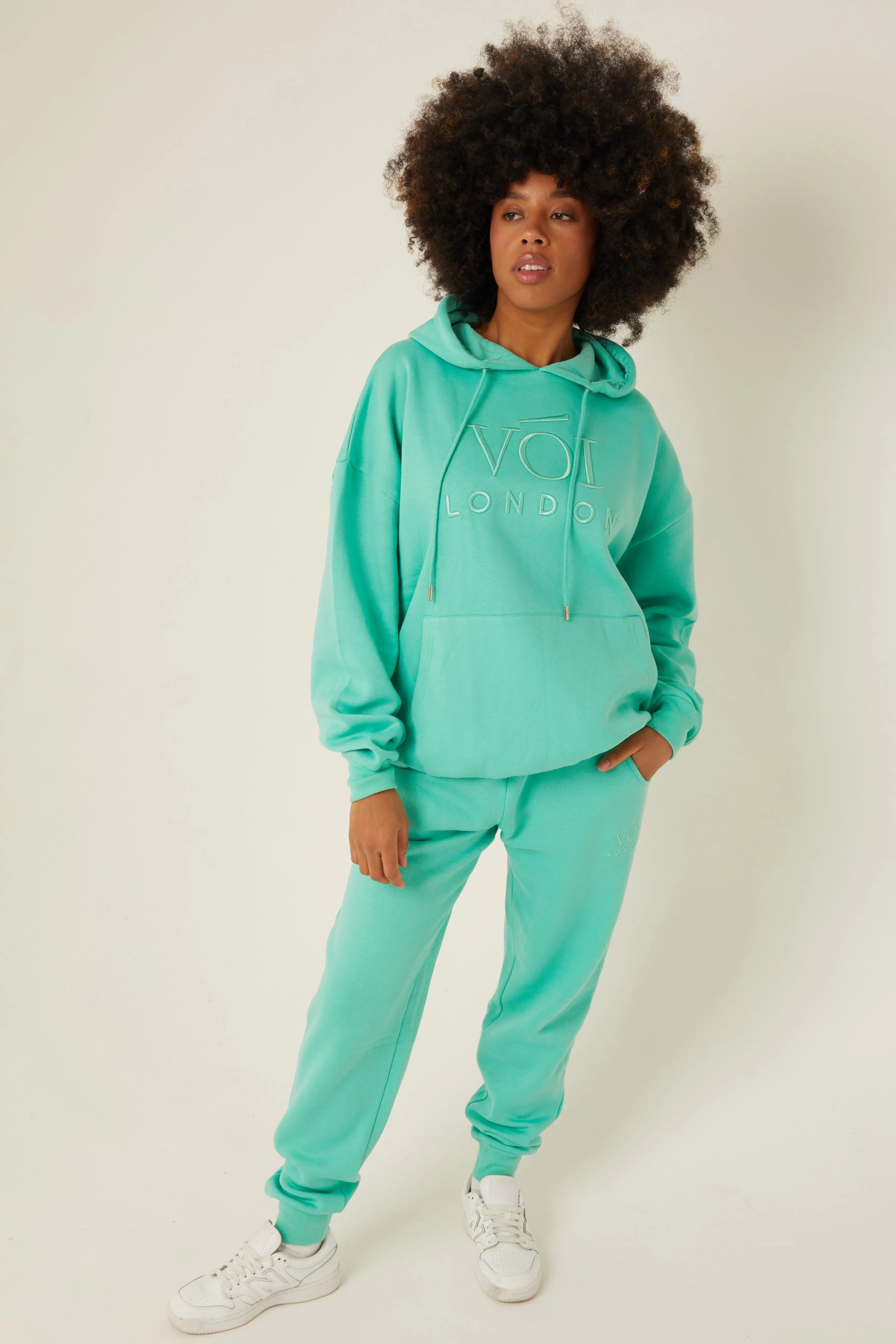 Chelsea Oversized Fleece Tracksuit - Aqua