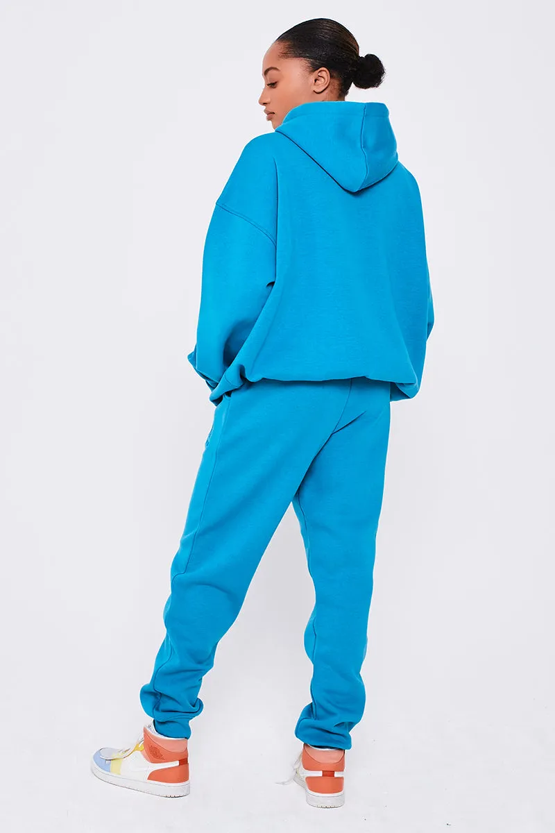 Chelsea Oversized Fleece Tracksuit - Blue