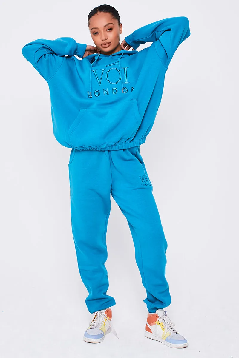 Chelsea Oversized Fleece Tracksuit - Blue