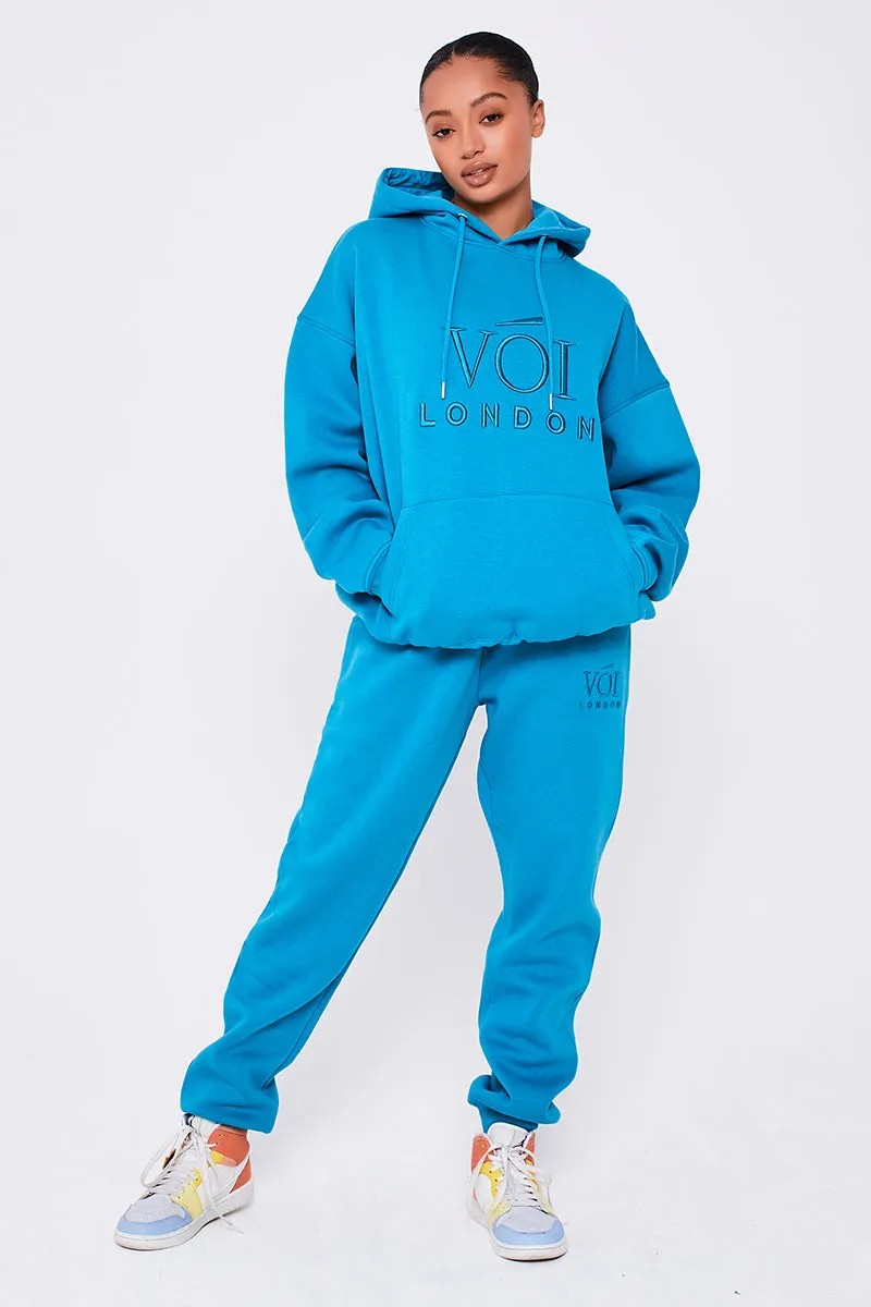 Chelsea Oversized Fleece Tracksuit - Blue