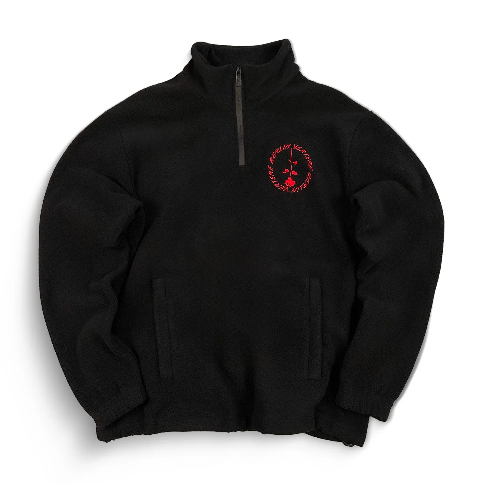 CIRCLE LOGO FLEECE SWEATER - BLACK