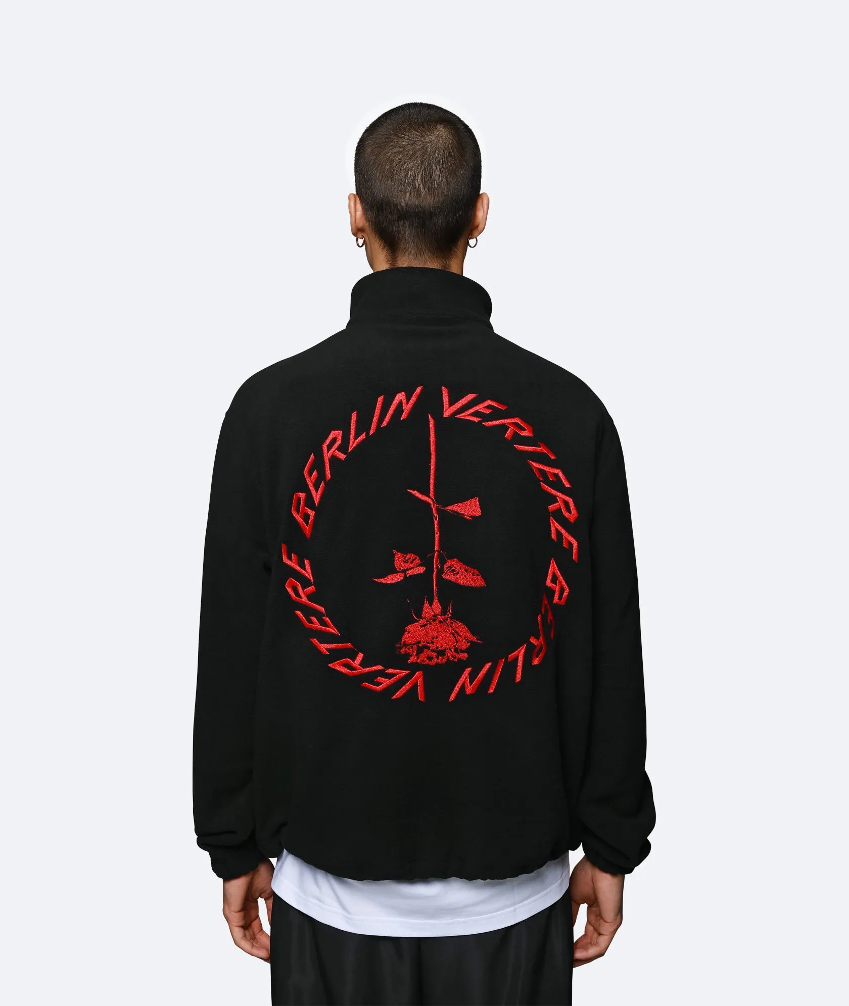 CIRCLE LOGO FLEECE SWEATER - BLACK