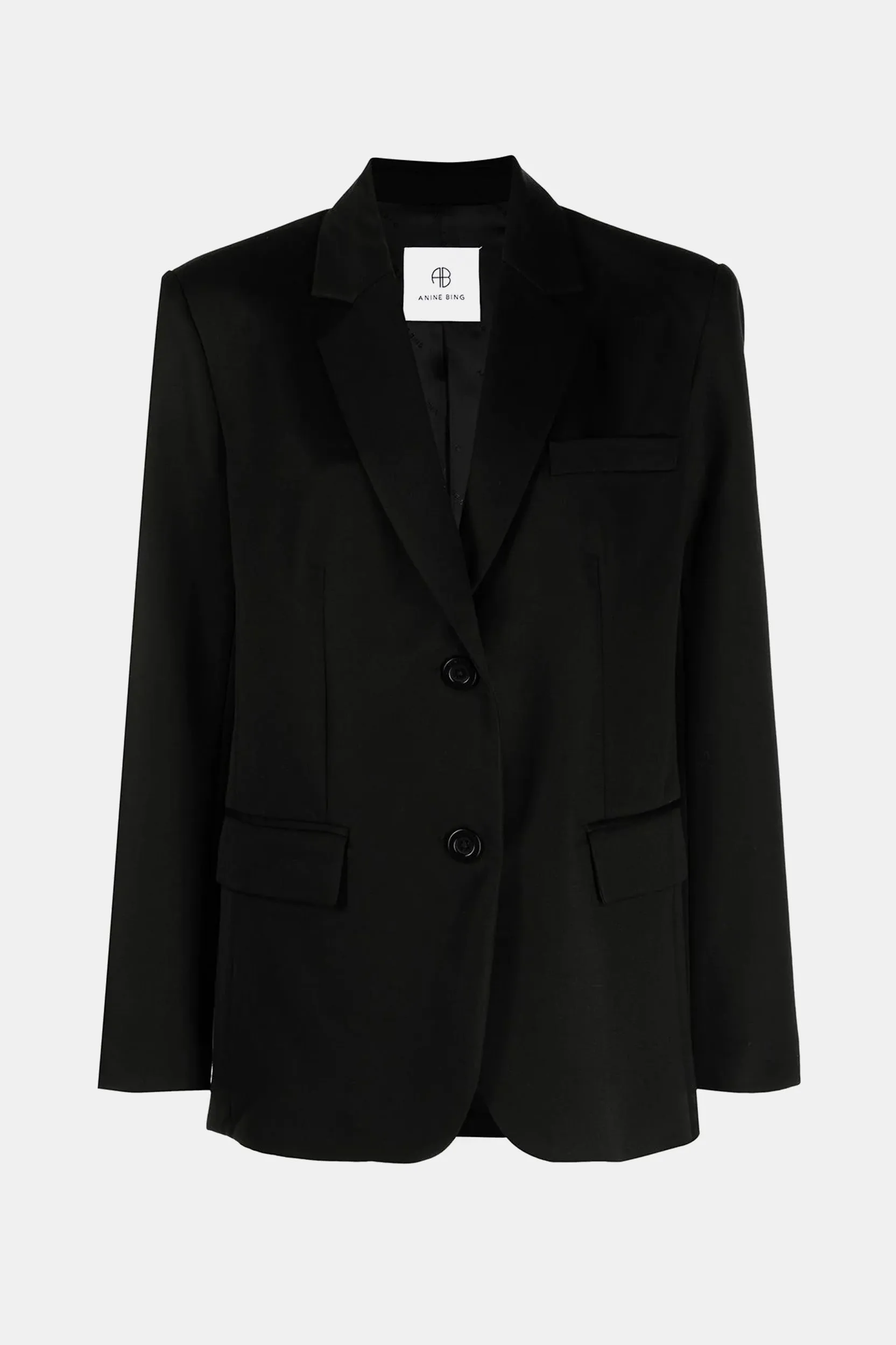 Classic Wool Blazer in Black