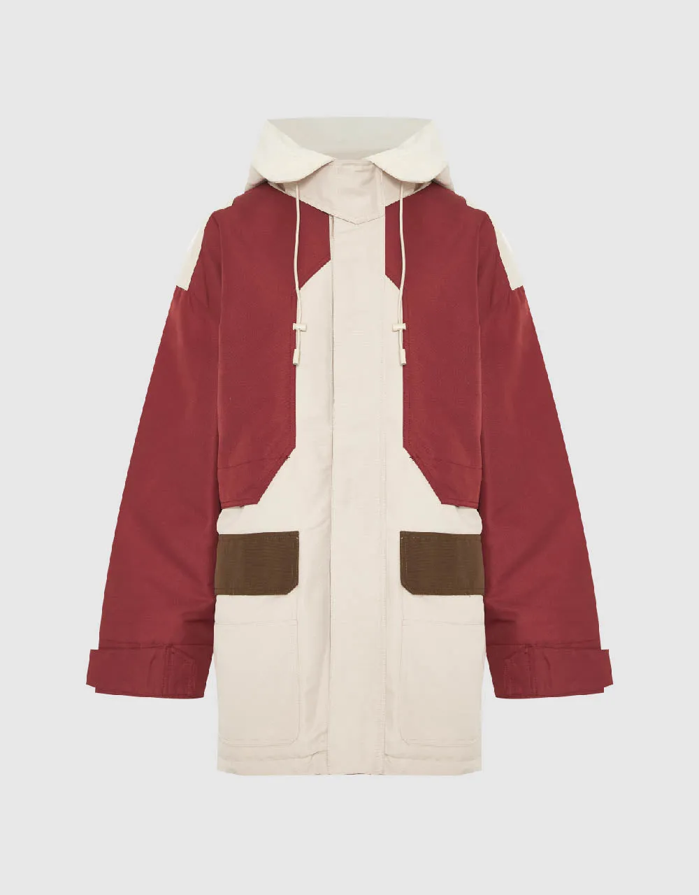 Colorblocks Hooded Padded Coat