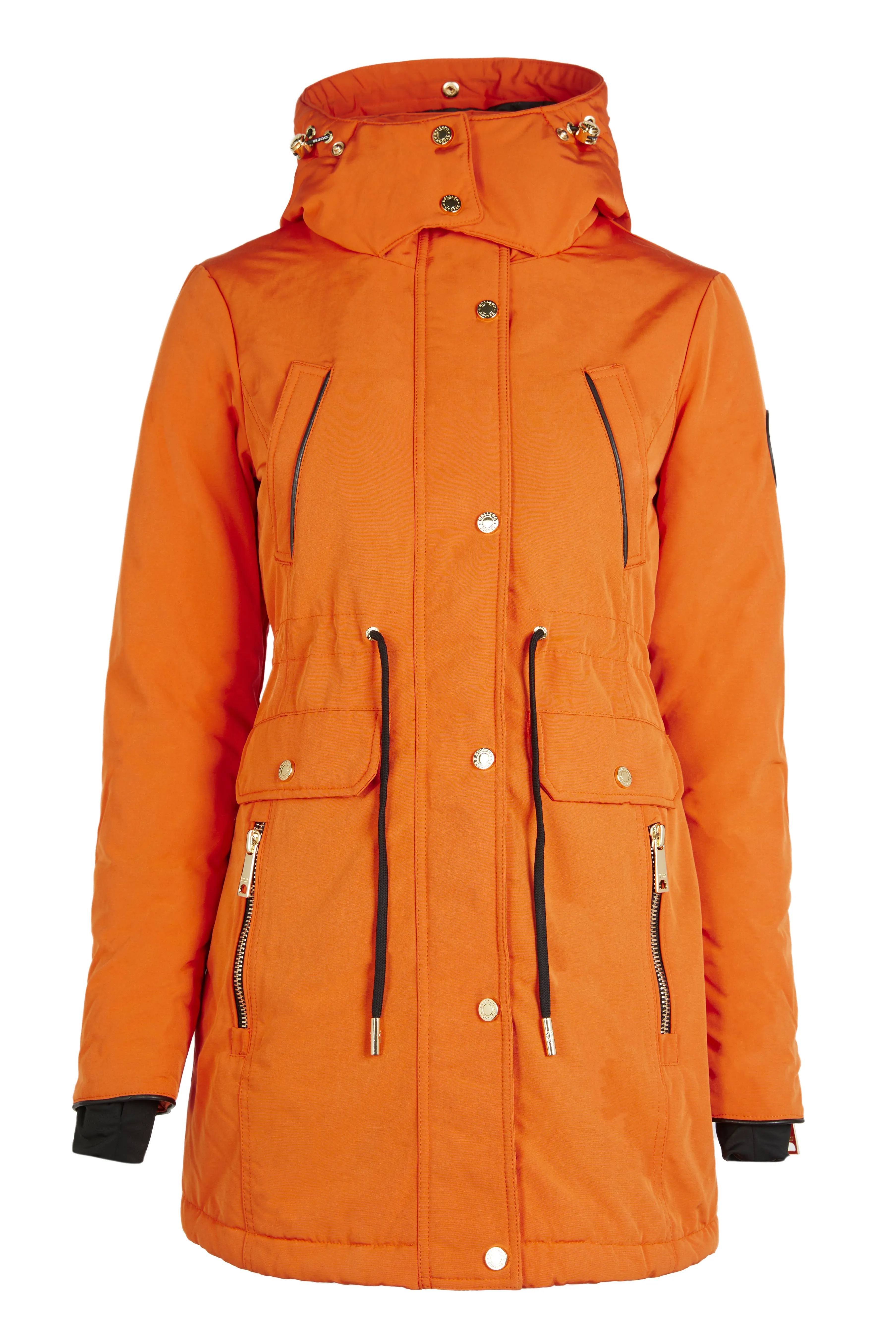 Corvara Womens Parka in Burnt Orange - Weather-Resistant and Insulated