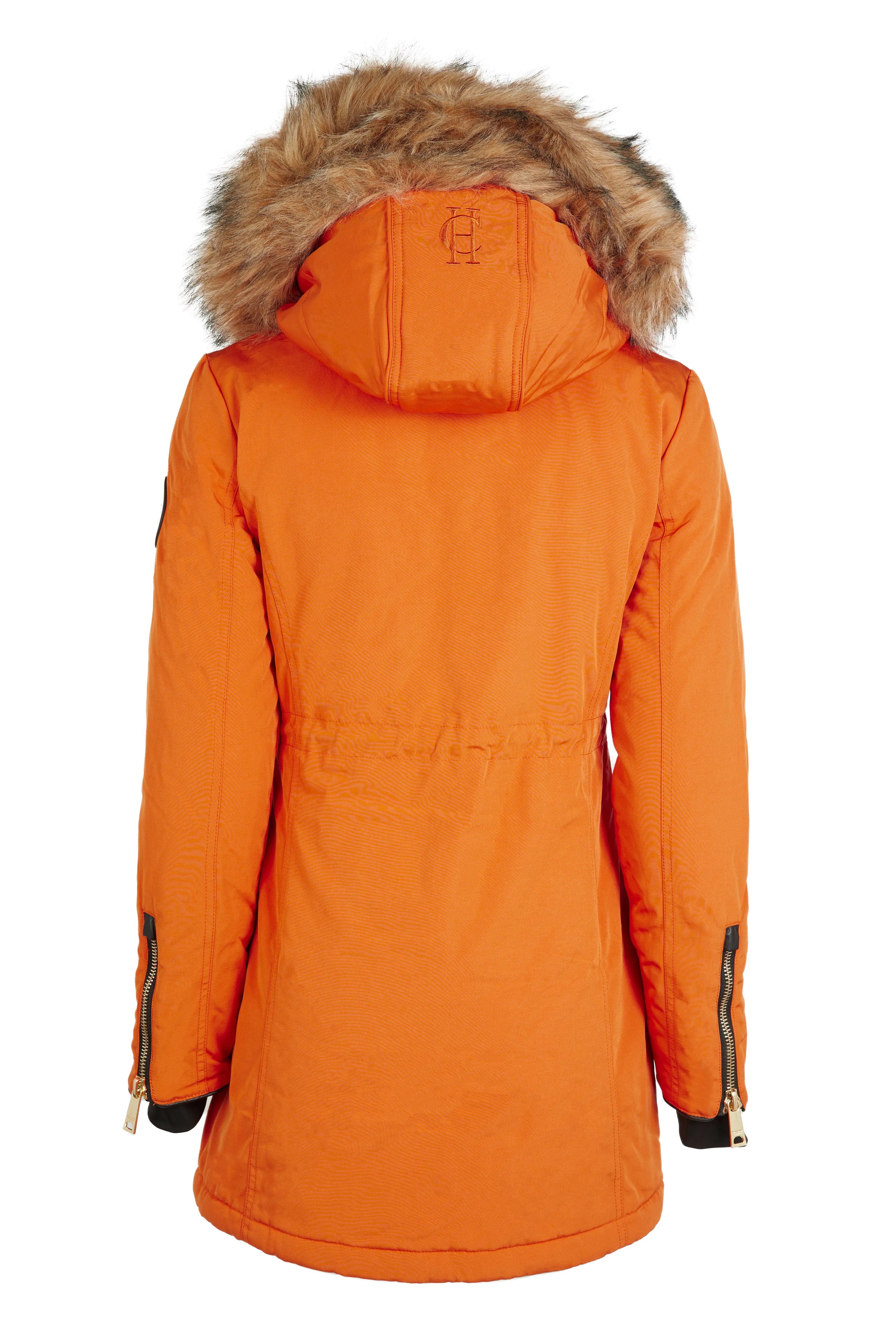 Corvara Womens Parka in Burnt Orange - Weather-Resistant and Insulated