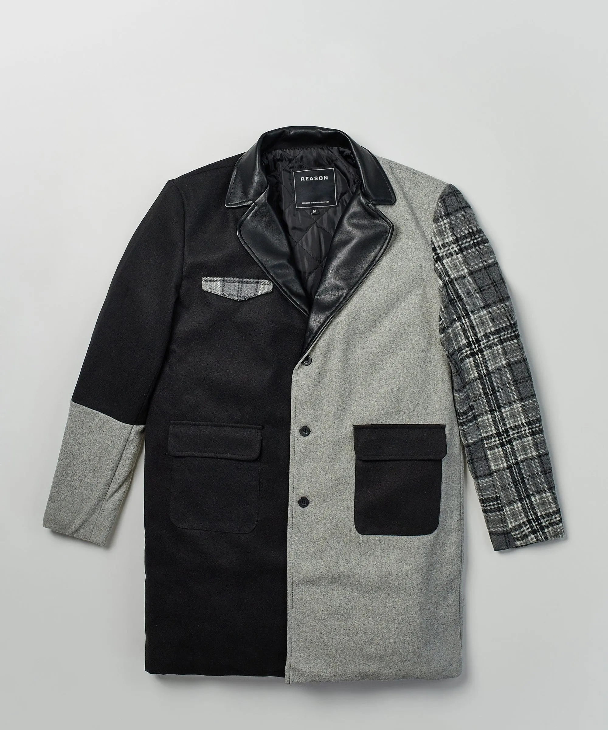 Optimized Title: Stylish Grey Mixed Wool Top Coat