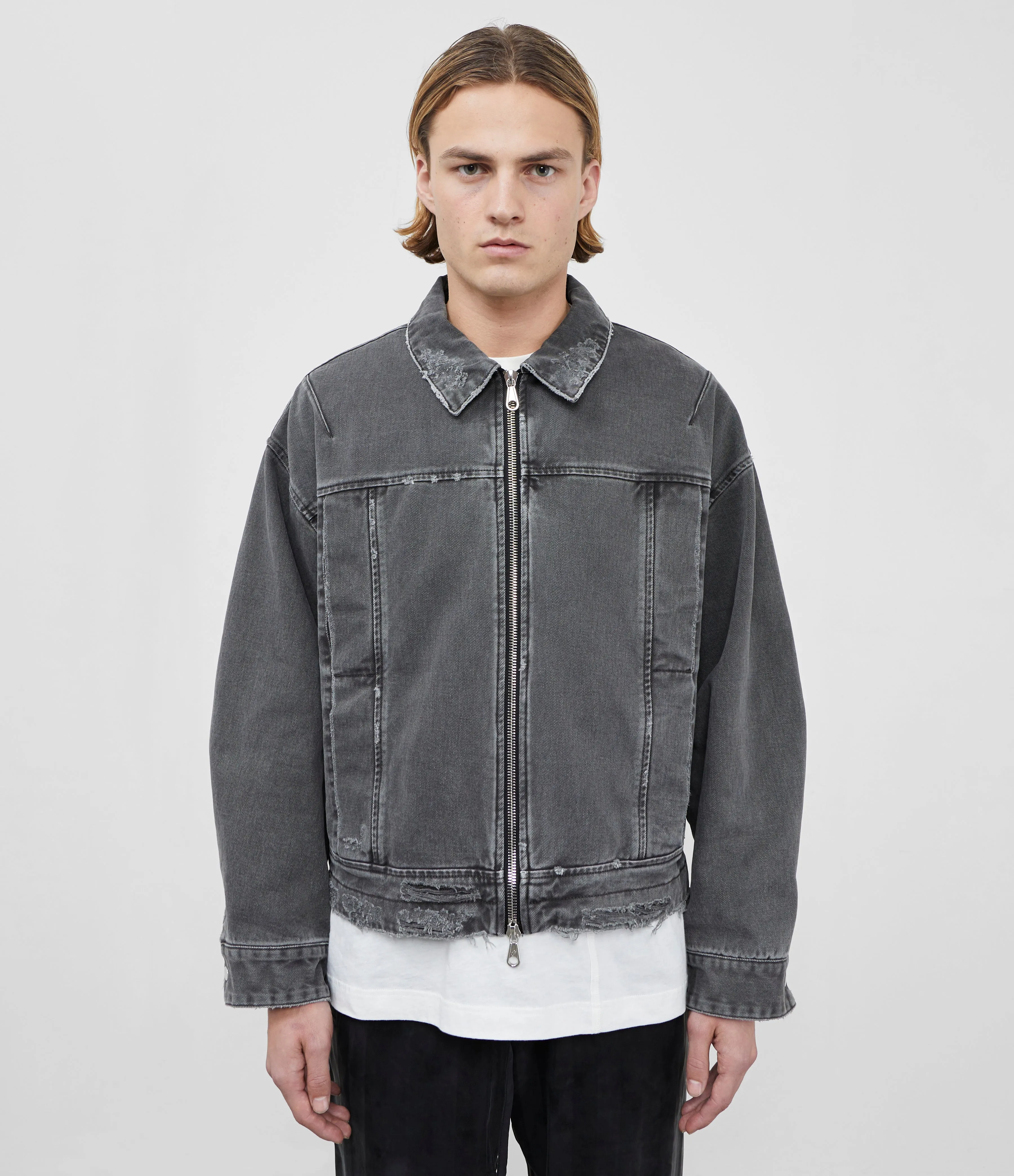 DISTRESSED CARPENTER JACKET