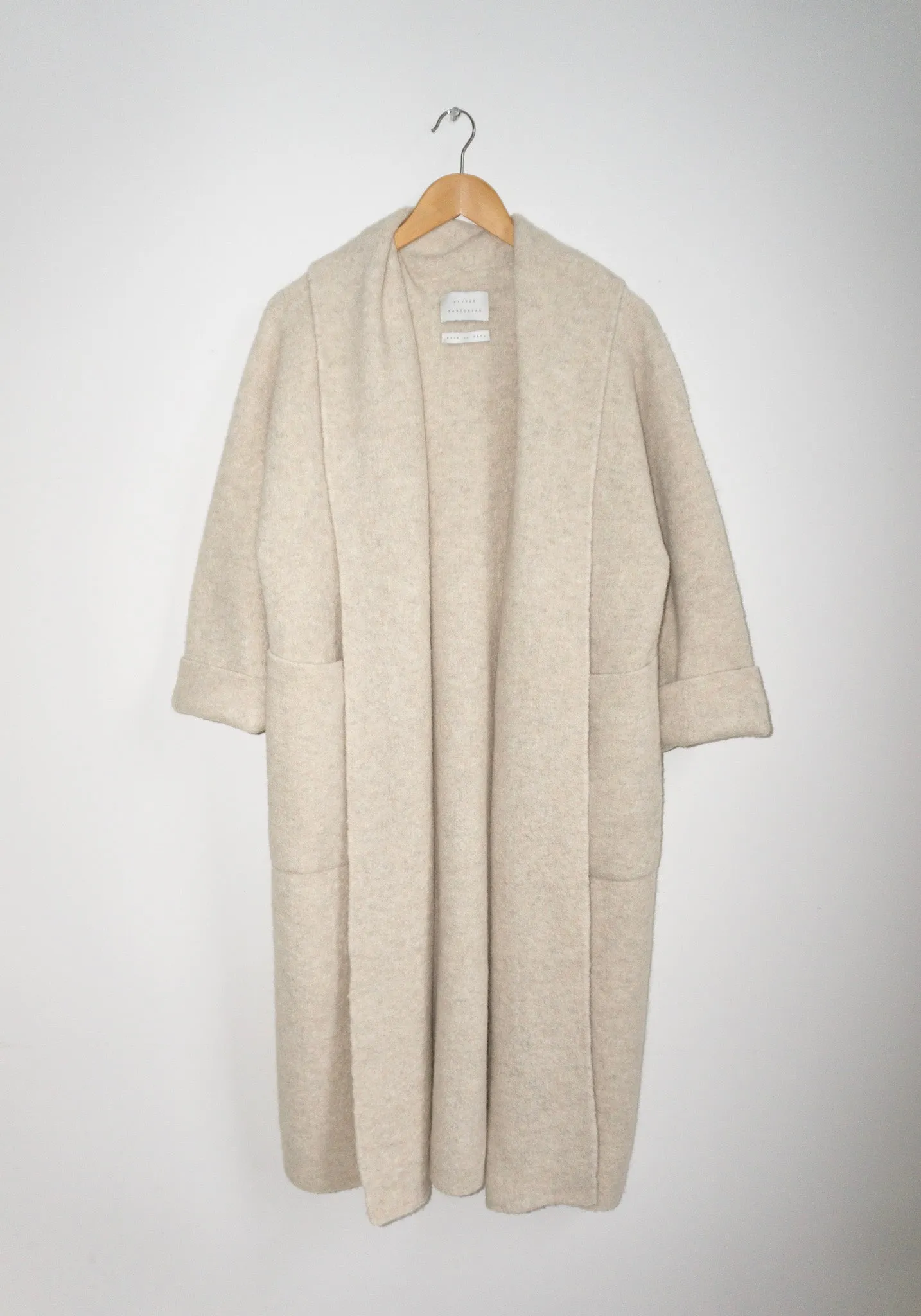 Double Face Long Coat in Ecru