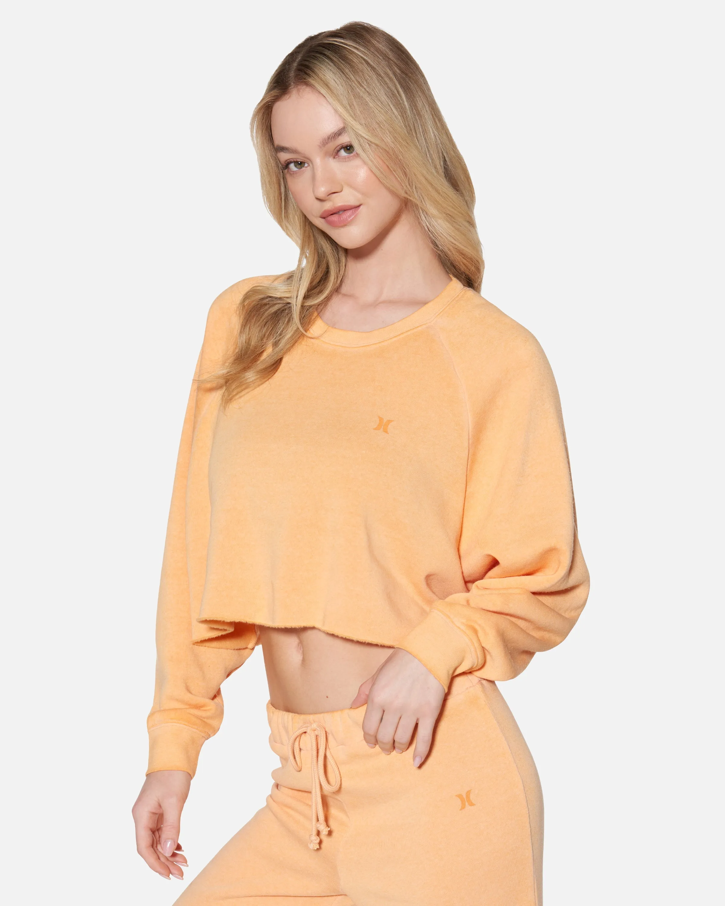 Essential Burnout Fleece Crop Crewneck