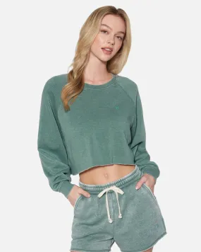 Essential Burnout Fleece Crop Crewneck