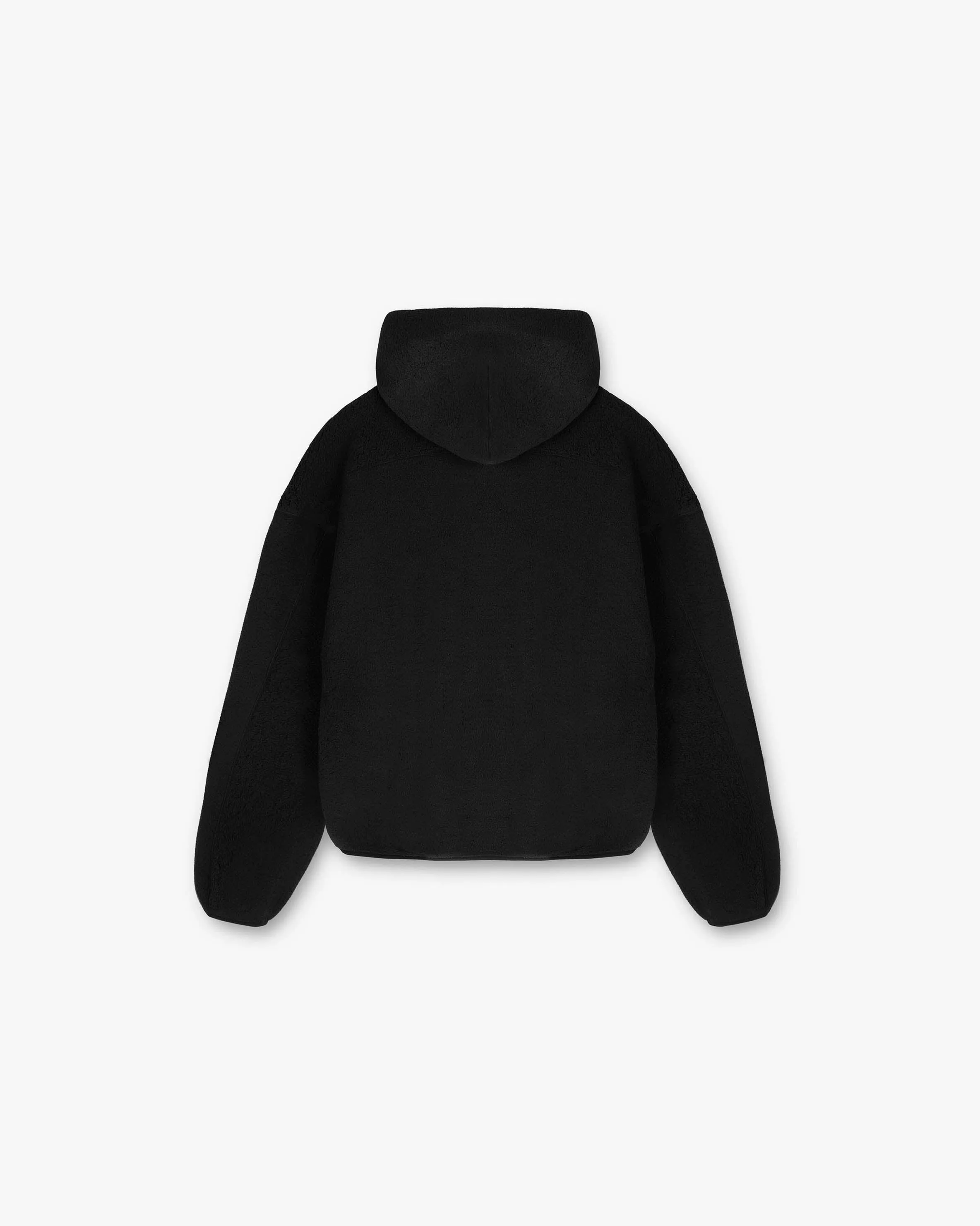 Fleece Oversized Hoodie - Black