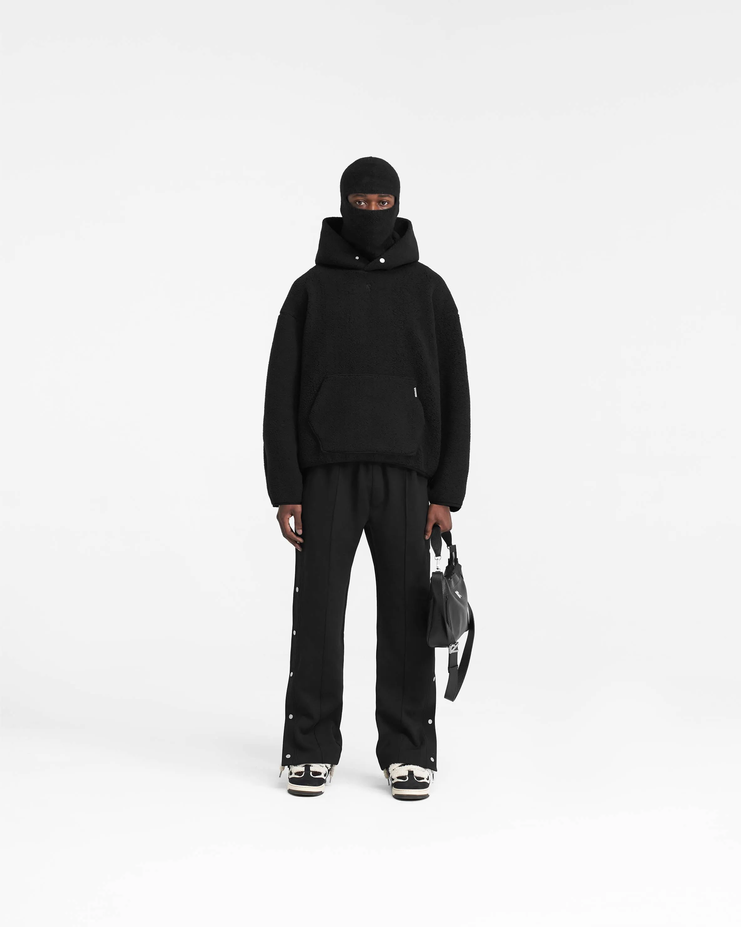 Fleece Oversized Hoodie - Black