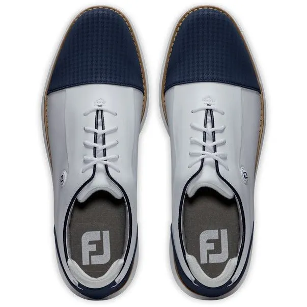 Footjoy Chaussure Traditions Shield Tip Lady Blanche bleu