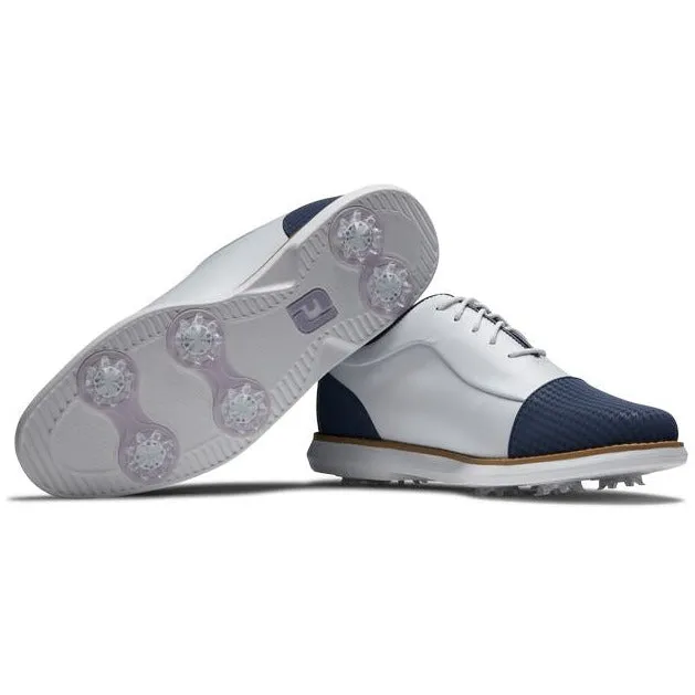 Footjoy Chaussure Traditions Shield Tip Lady Blanche bleu