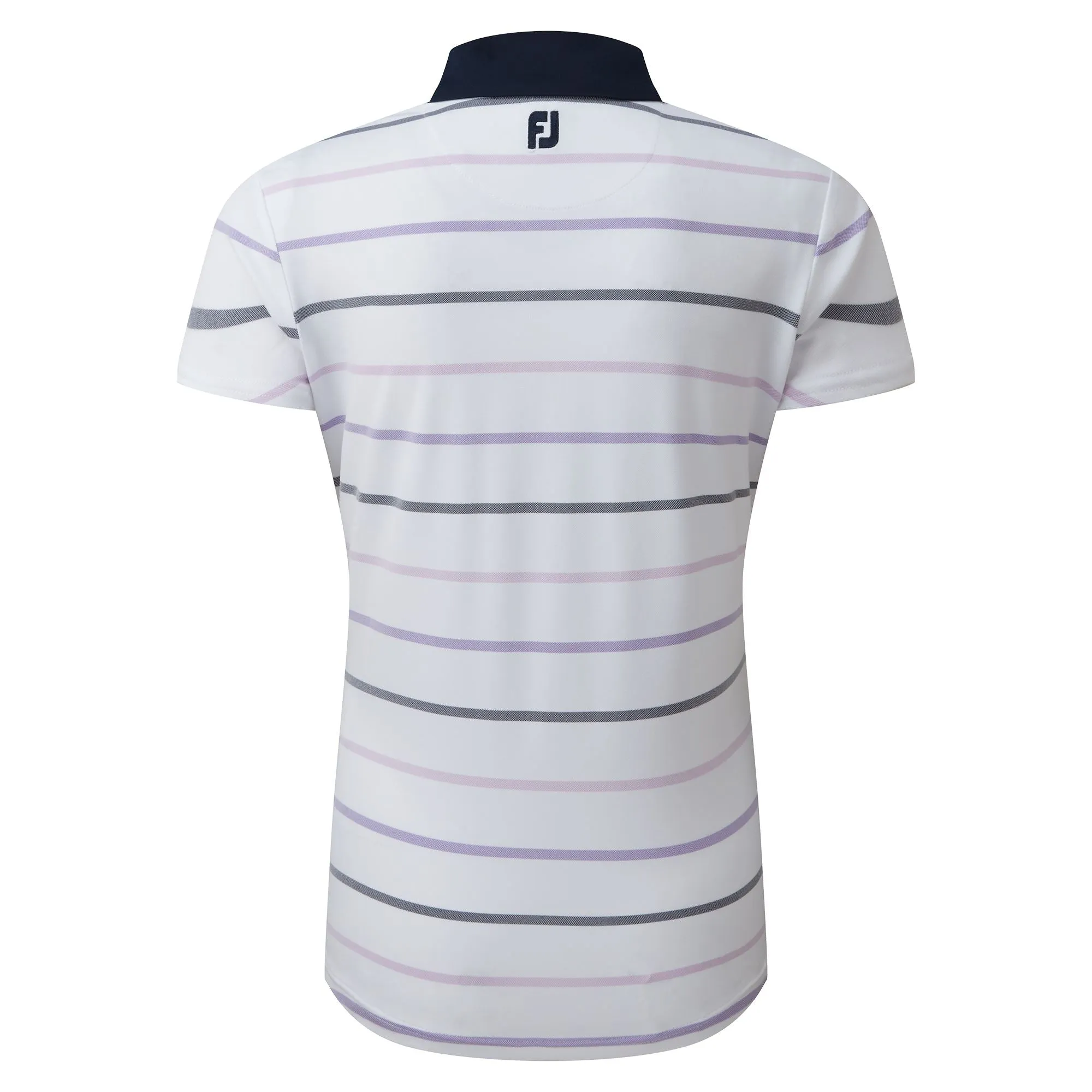 Footjoy Polo Lady Jacquard Oeil d'Oiseau Blanc Marine