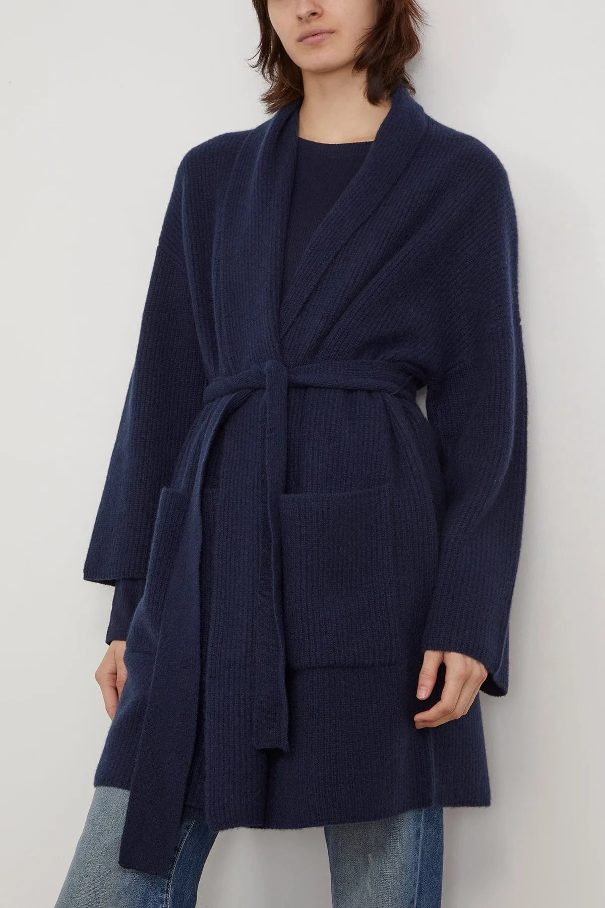 Francesca Cashmere Coat in Midnight Navy