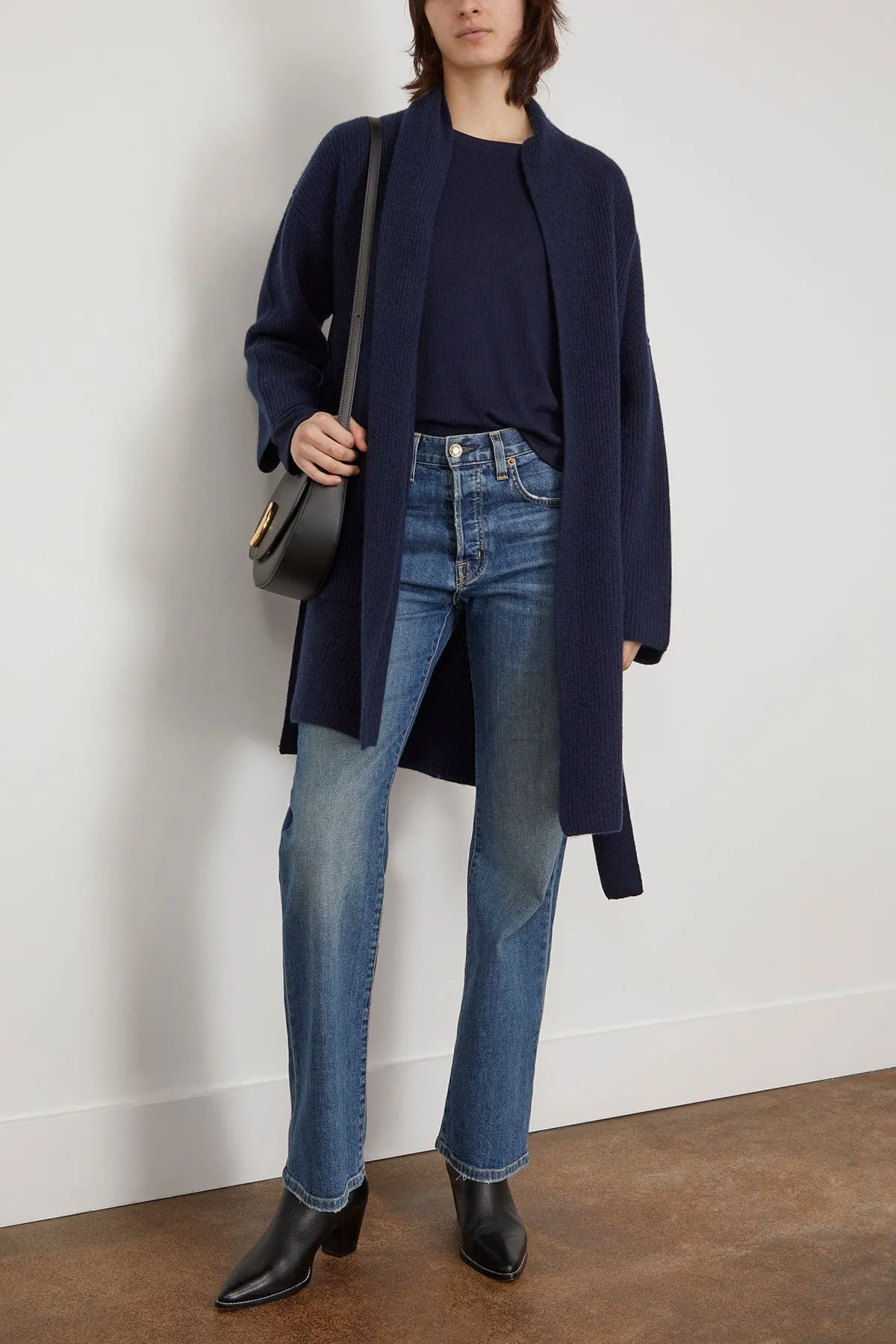 Francesca Cashmere Coat in Midnight Navy